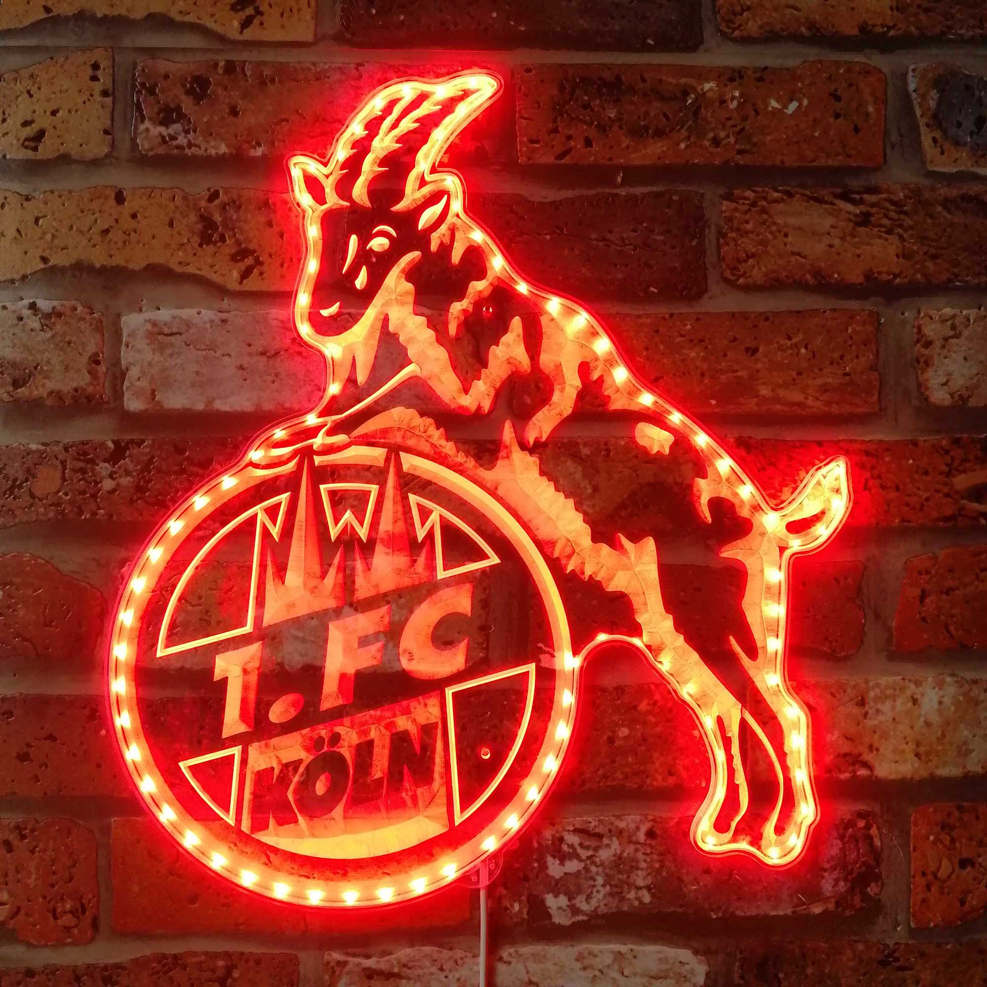 FC Köln Football Club Neon LED Sign with Dynamic RGB Colors - Image 3