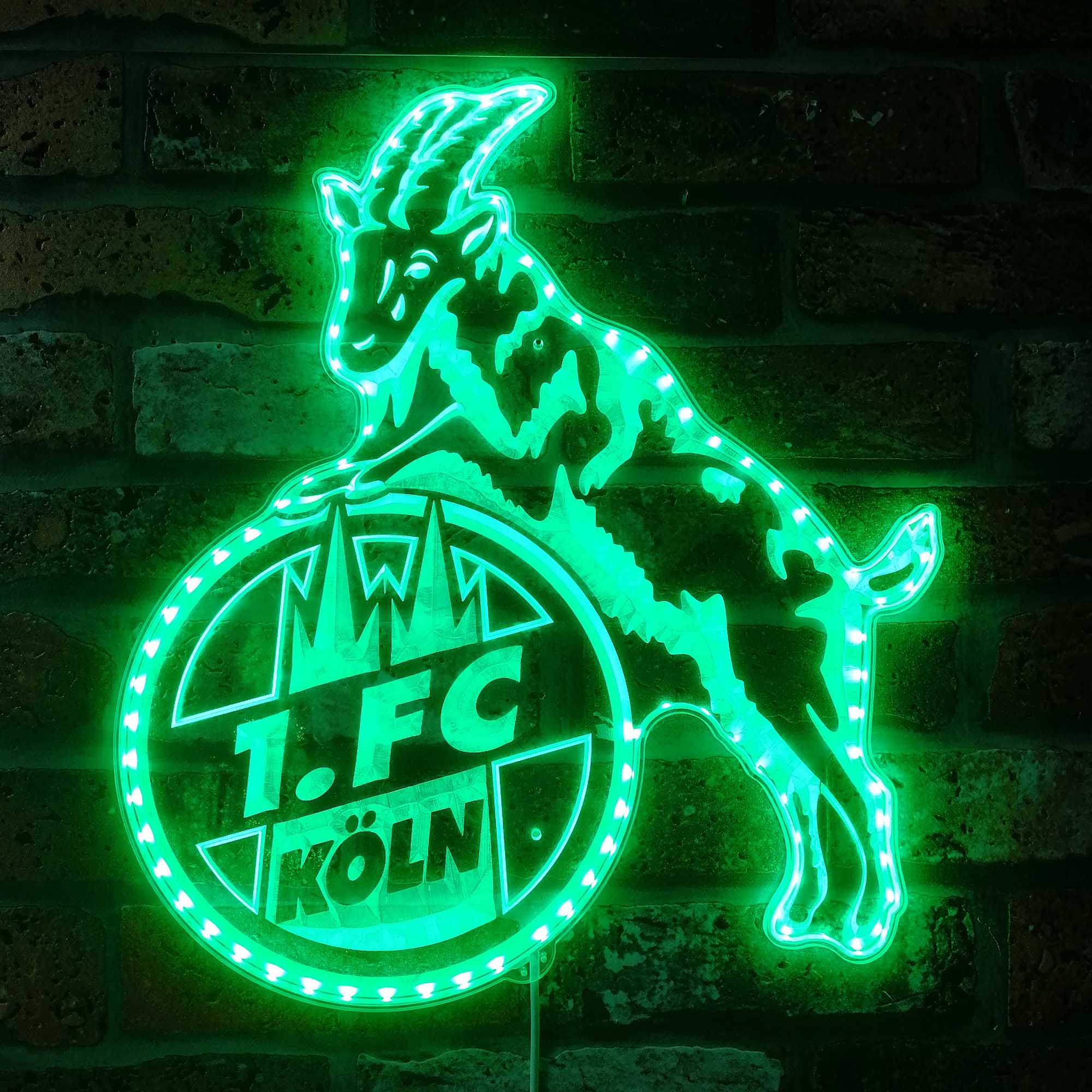 FC Köln Football Club Neon LED Sign with Dynamic RGB Colors - Image 6