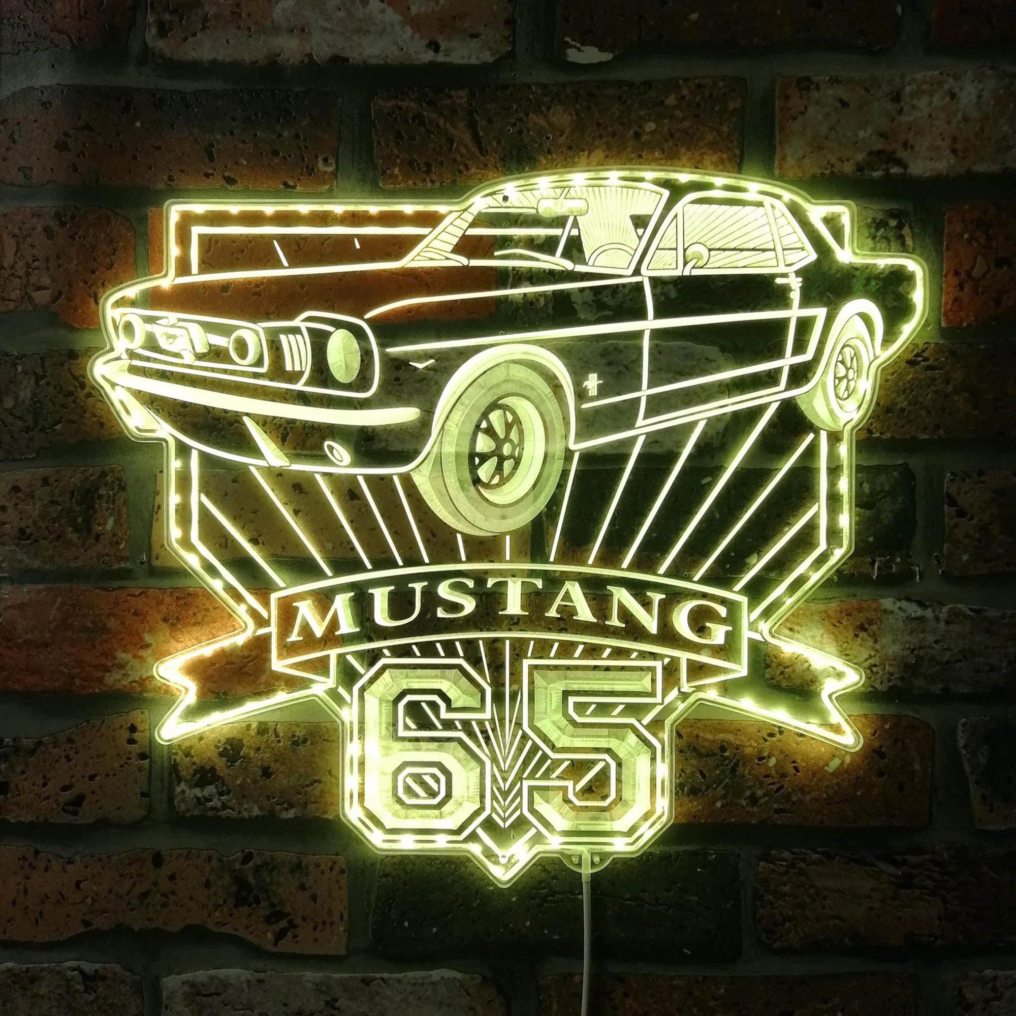 1965 Mustang gt Neon LED Sign with Dynamic RGB Colors - Image 7