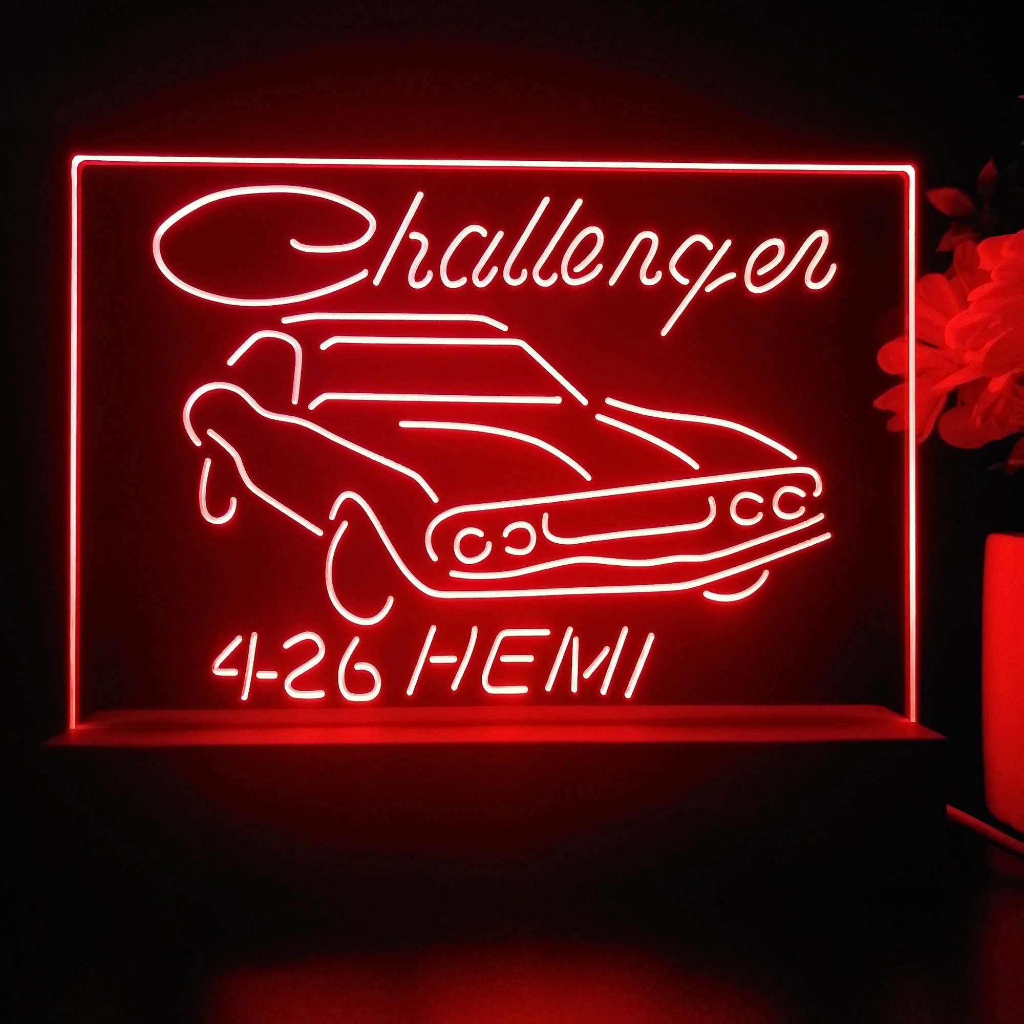 Challenger Dodge 426 Hemi 3D Illusion Night Light Desk Lamp - Image 3