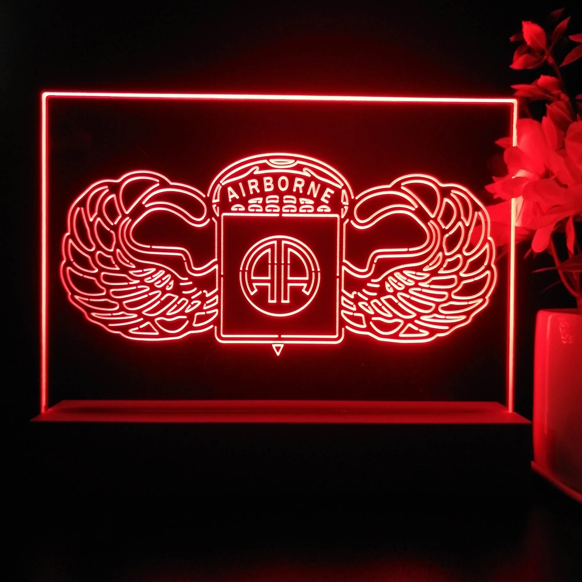 Airborne Division Neon Sign Pub Bar Lamp