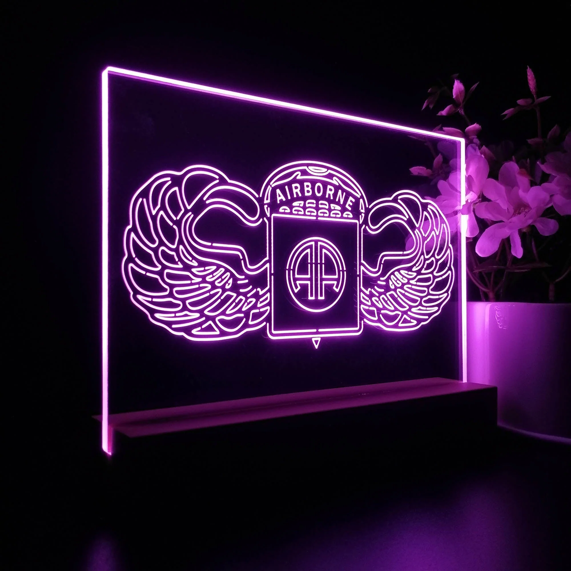 Airborne Division Neon Sign Pub Bar Lamp - Image 5