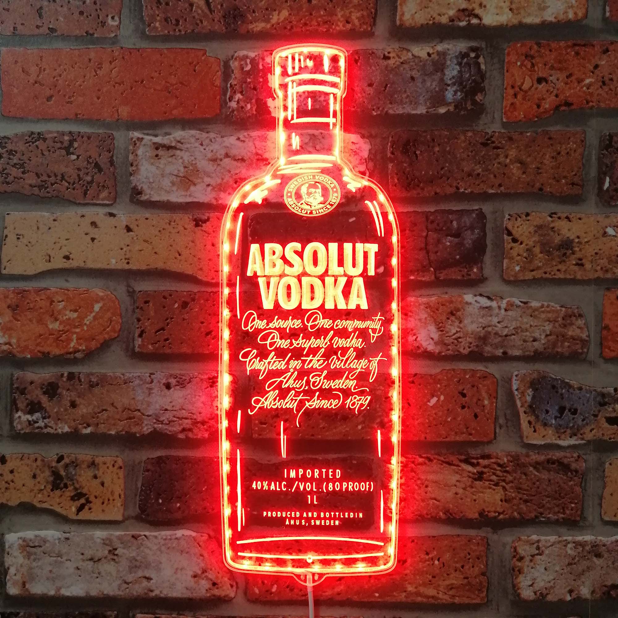 Absolut Vodka Neon LED Sign with Dynamic RGB Colors - Image 3