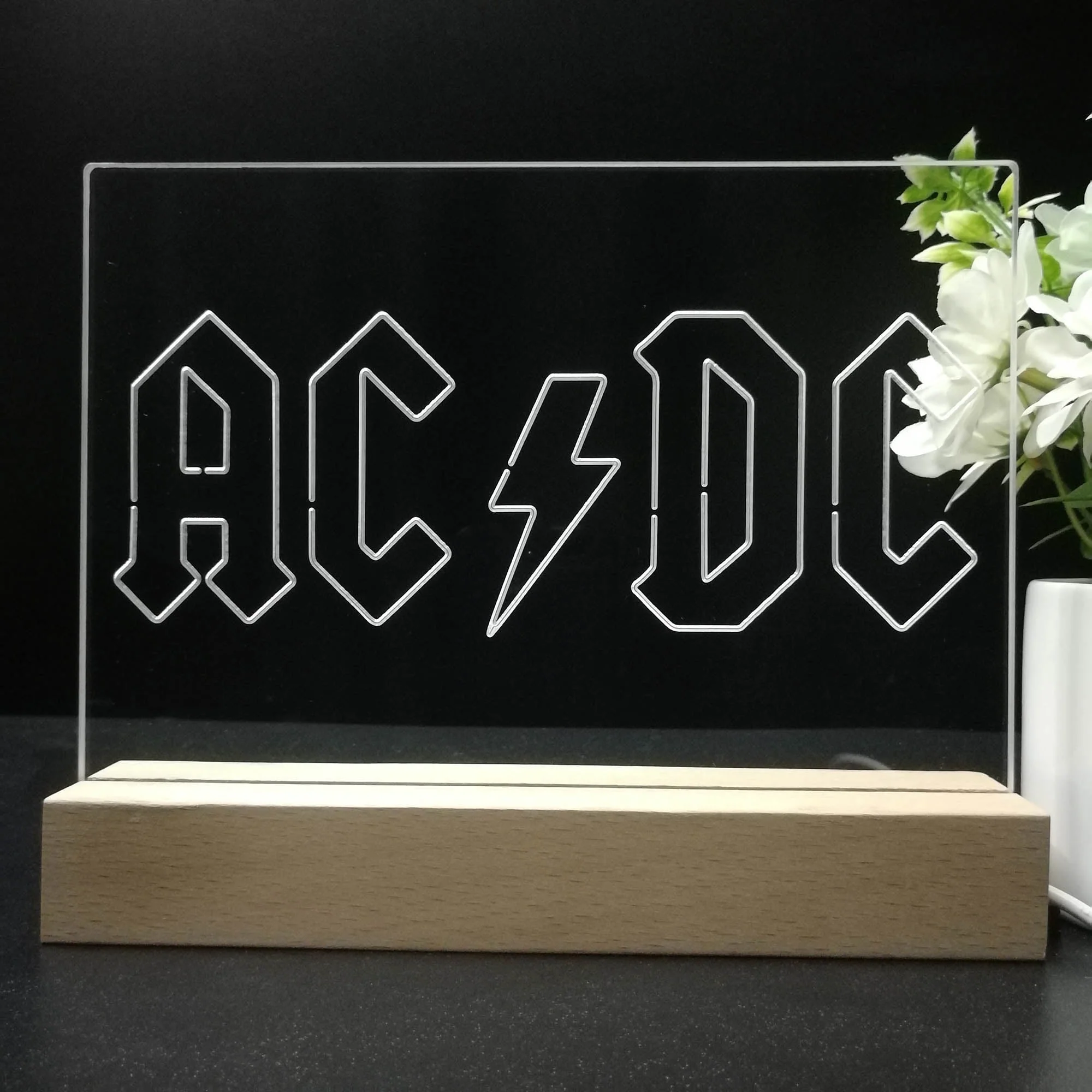 ACDC Band Music 3D Illusion Night Light Desk Lamp - Image 8