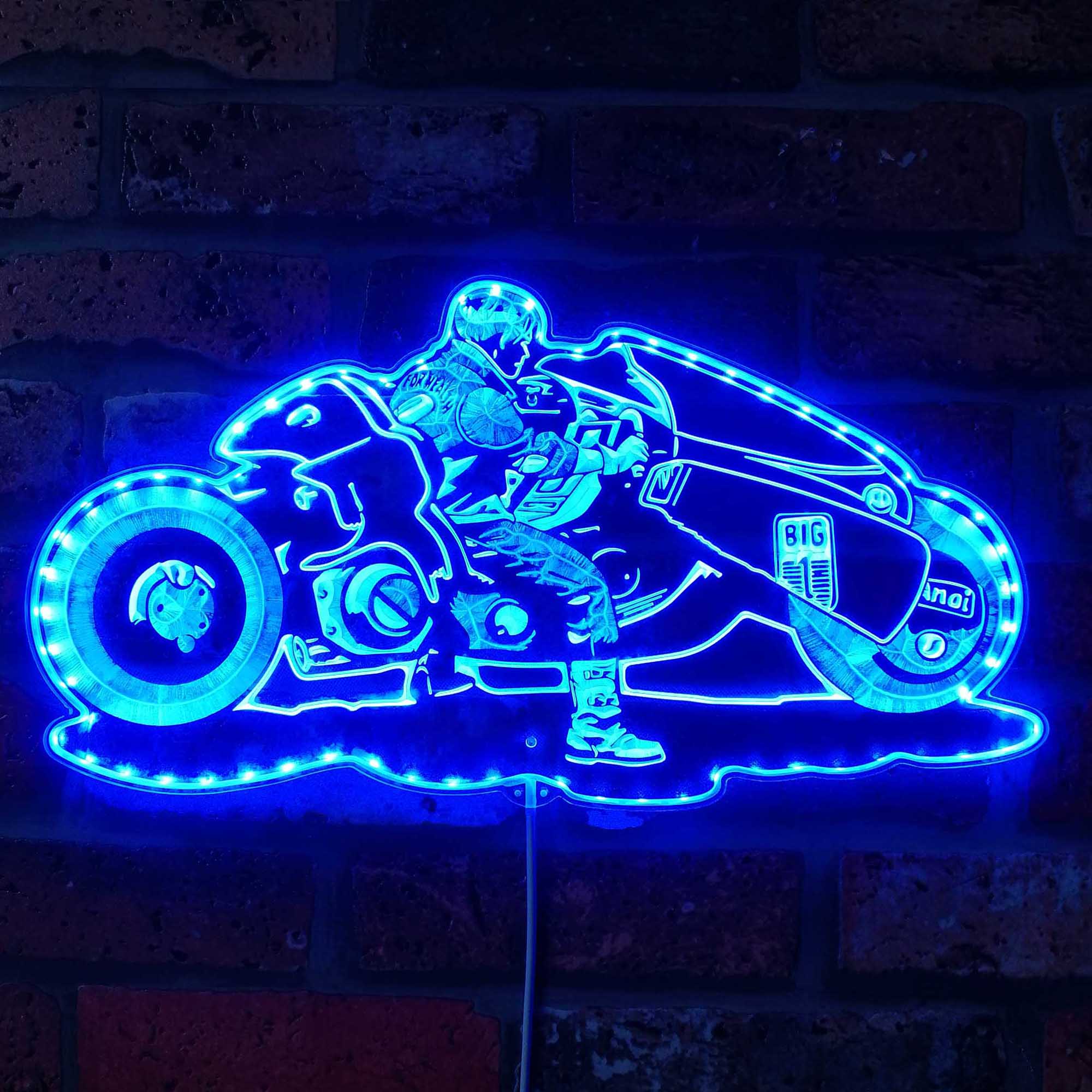 Akira Shotaro Kaneda's Bike Neon LED Sign with Dynamic RGB Colors - Image 4
