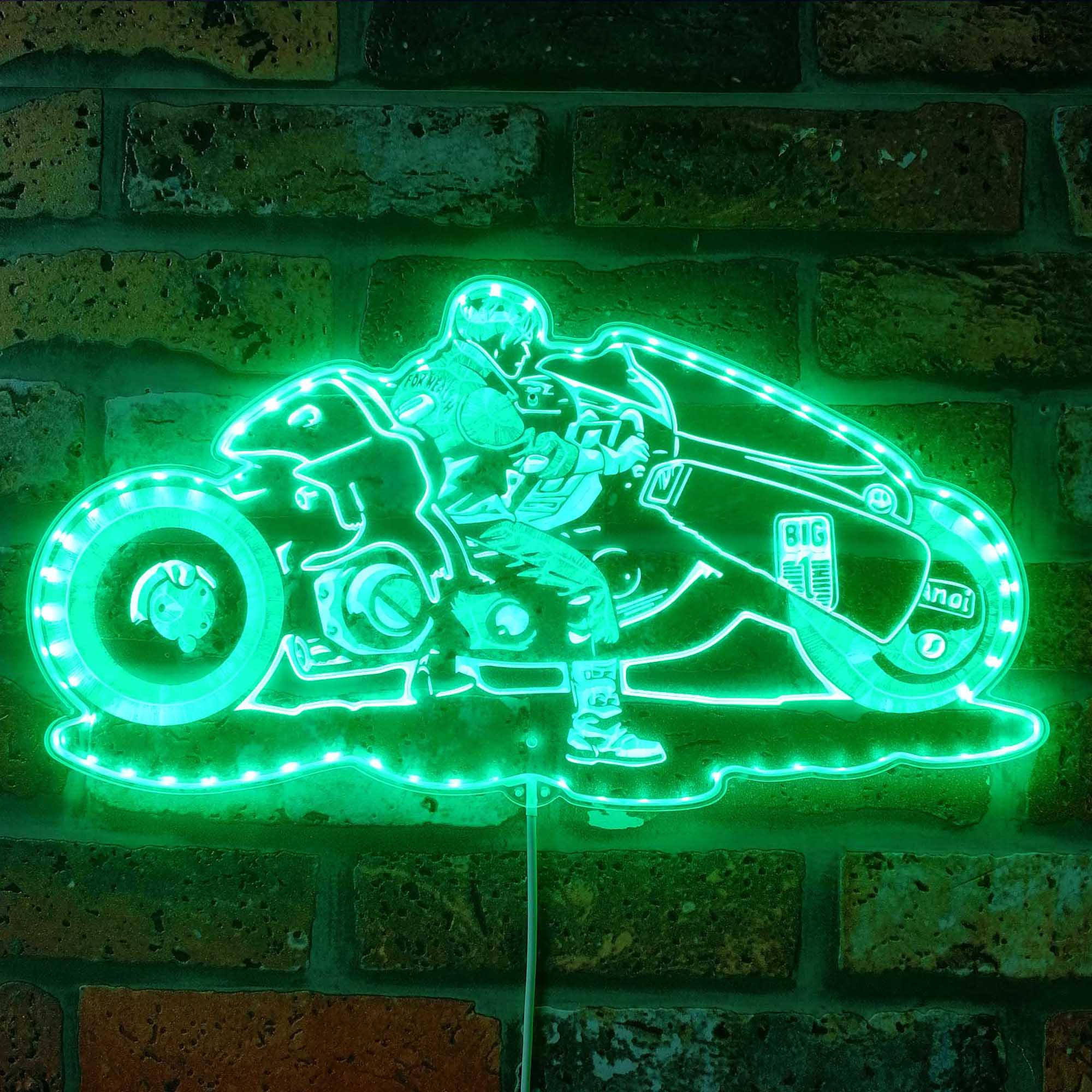 Akira Shotaro Kaneda's Bike Neon LED Sign with Dynamic RGB Colors - Image 6