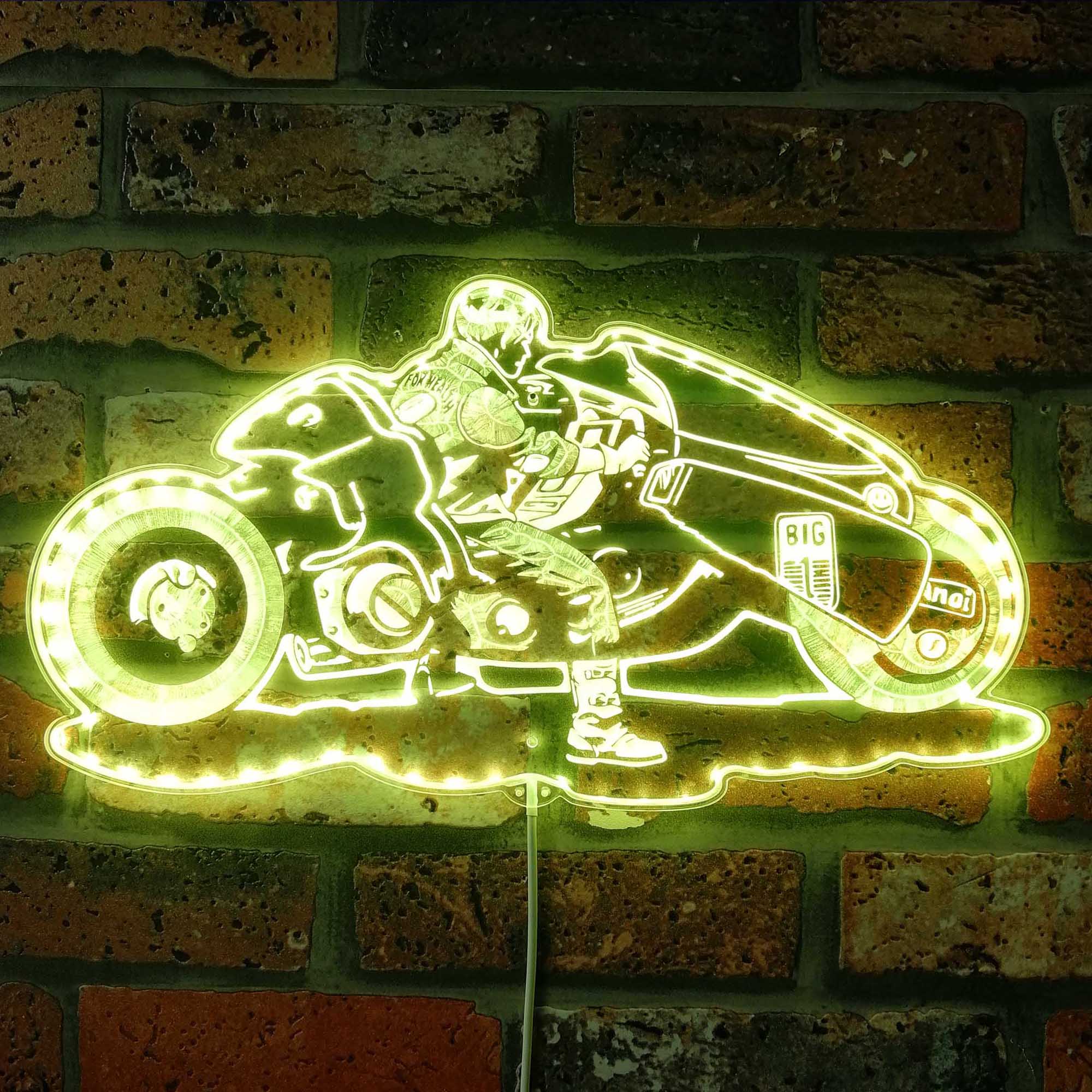 Akira Shotaro Kaneda's Bike Neon LED Sign with Dynamic RGB Colors - Image 7