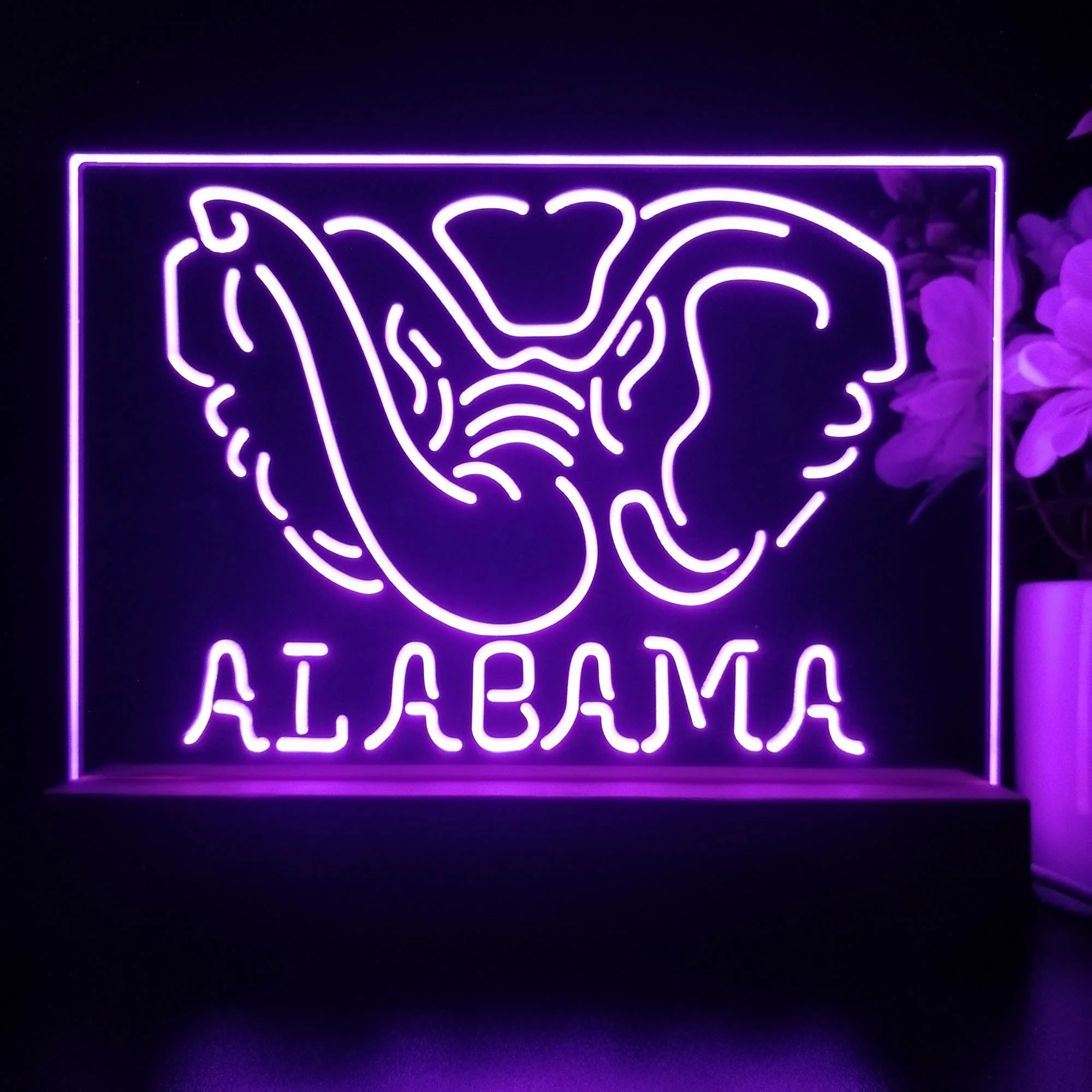 Alabama Crimson Tide 3D Illusion Night Light Desk Lamp - Image 4