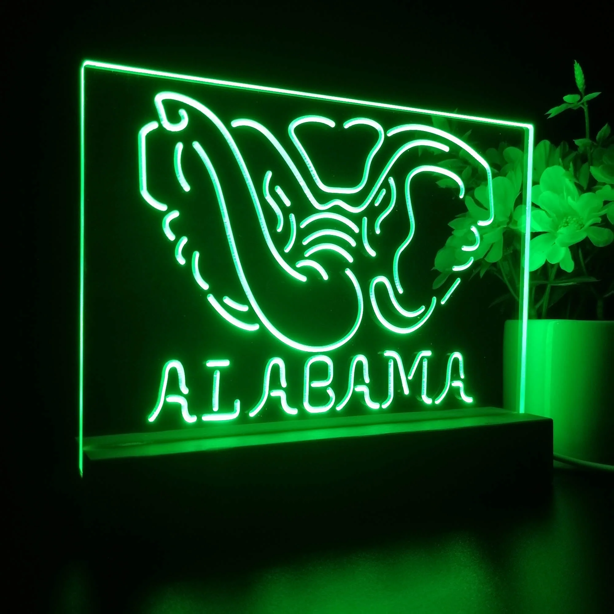 Alabama Crimson Tide 3D Illusion Night Light Desk Lamp - Image 5