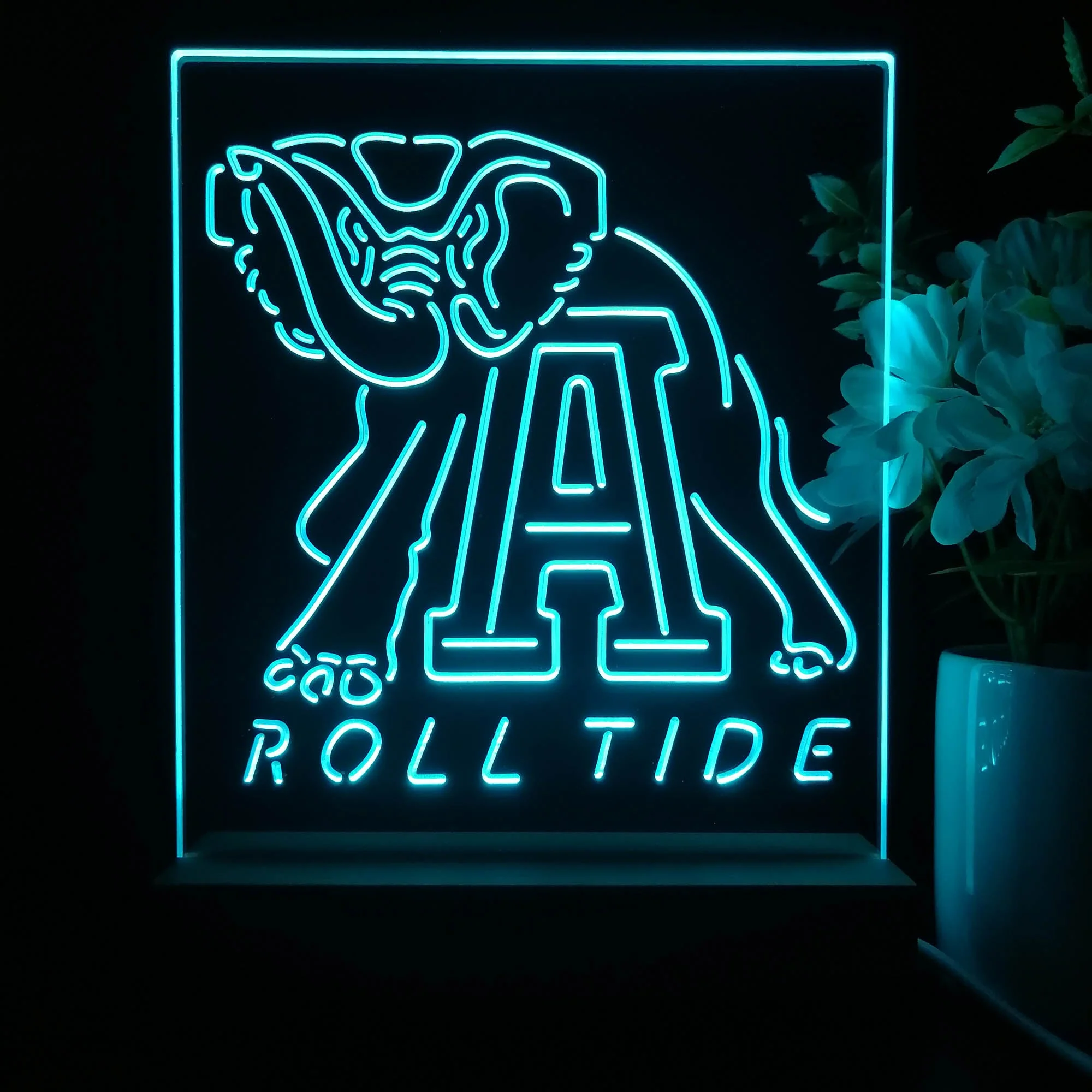 Alabama Crimson Tide football Neon Sign Table Top Lamp - Image 3