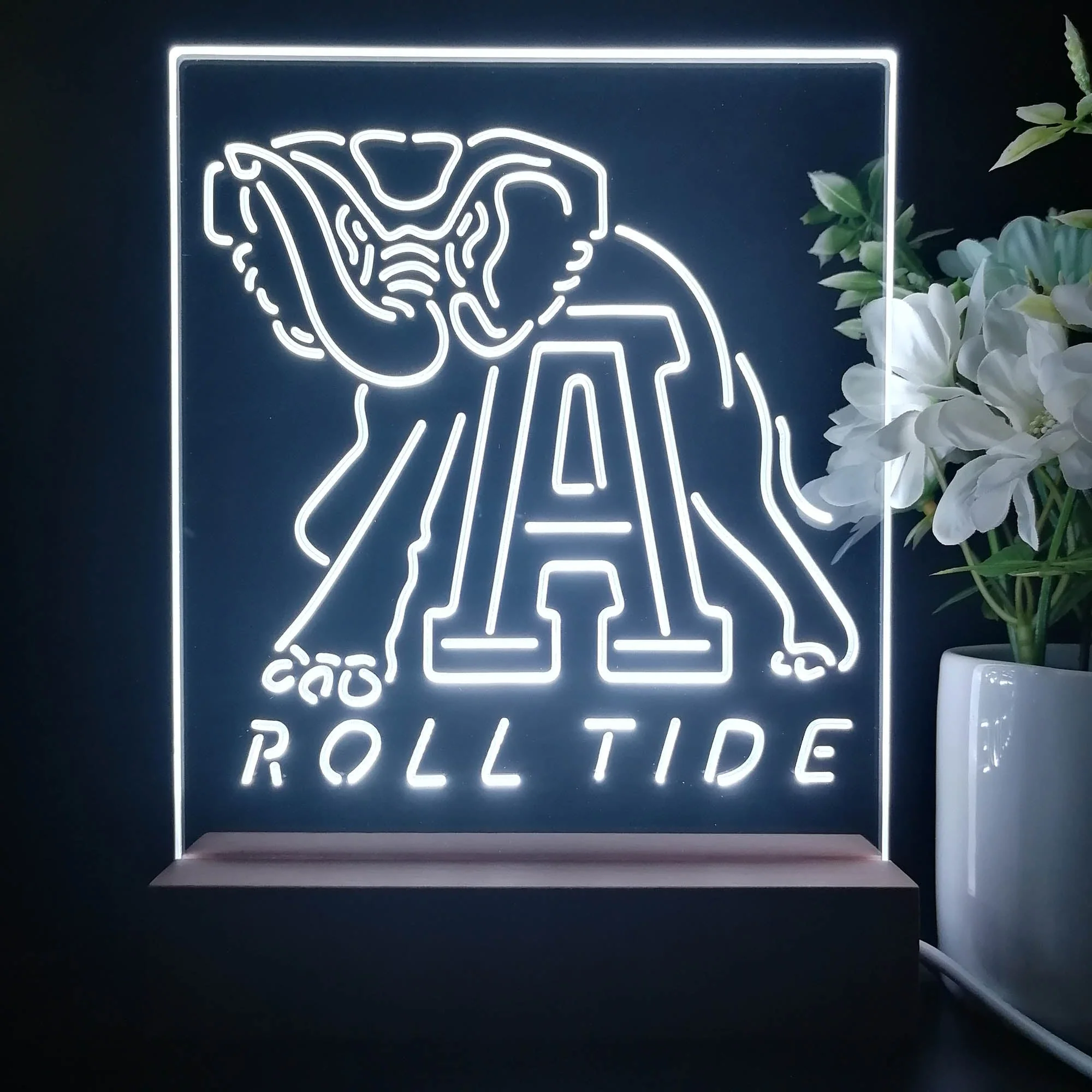 Alabama Crimson Tide football Neon Sign Table Top Lamp - Image 4