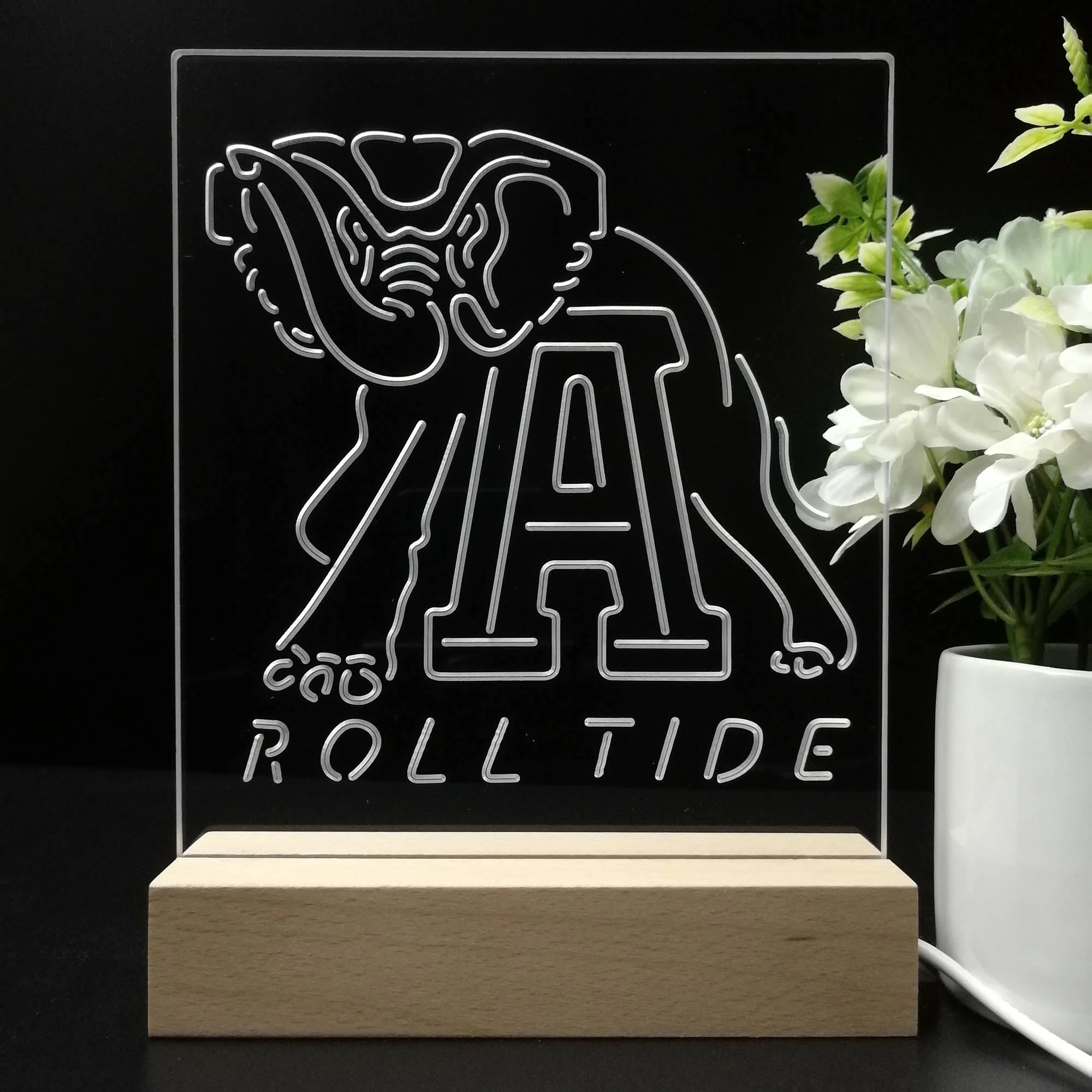 Alabama Crimson Tide football Neon Sign Table Top Lamp - Image 8