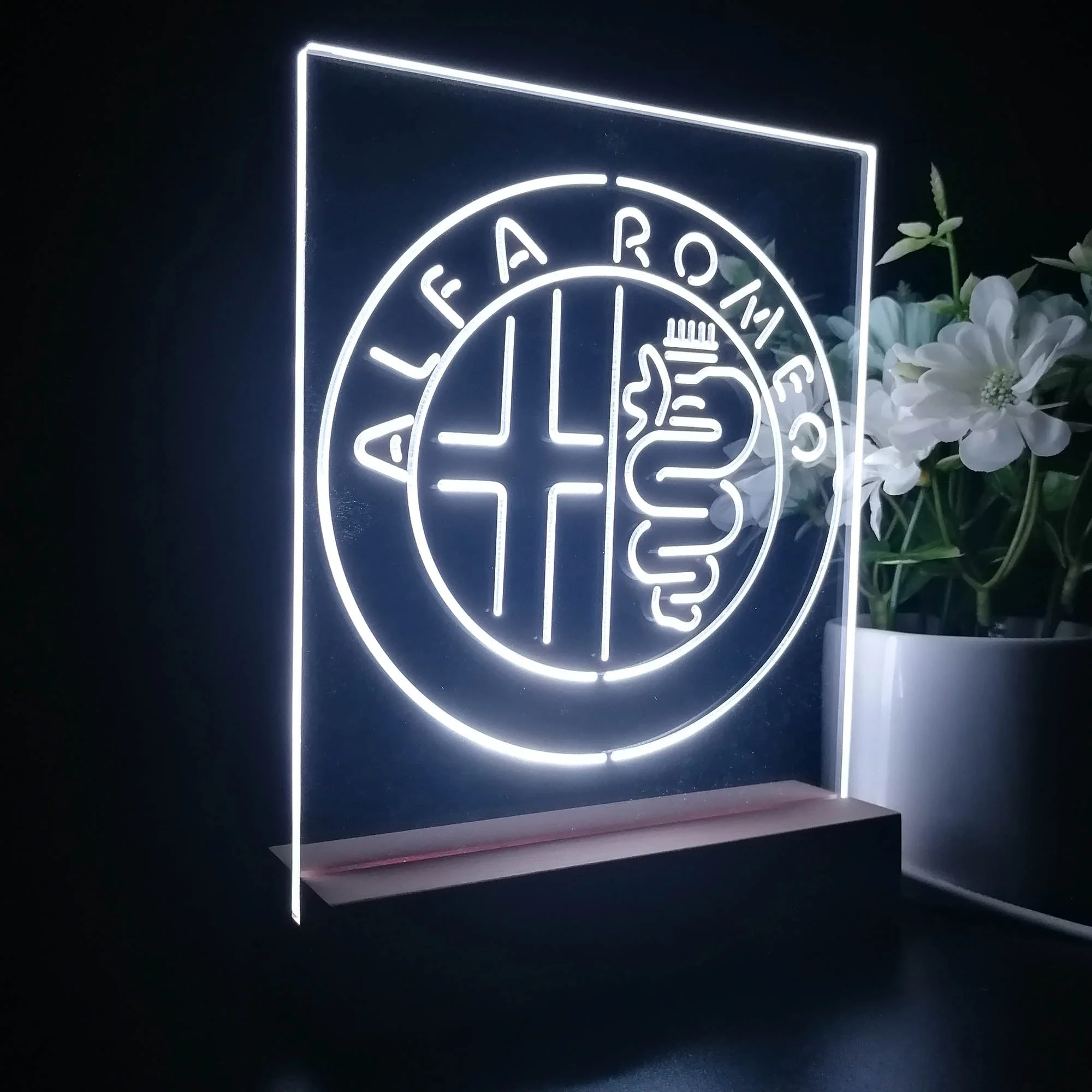 Alfa Romeo Car Garage Bar 3D Illusion Night Light Desk Lamp - Image 7