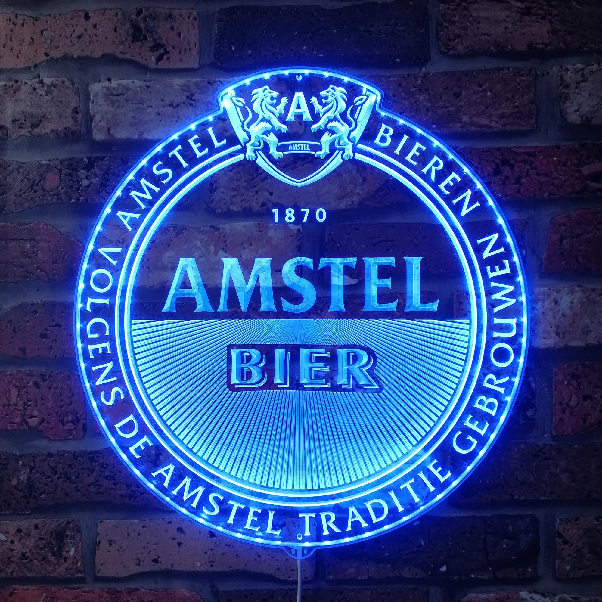 Amstel Bier Brewery Bar RGB Edge Lit LED Sign - Image 4