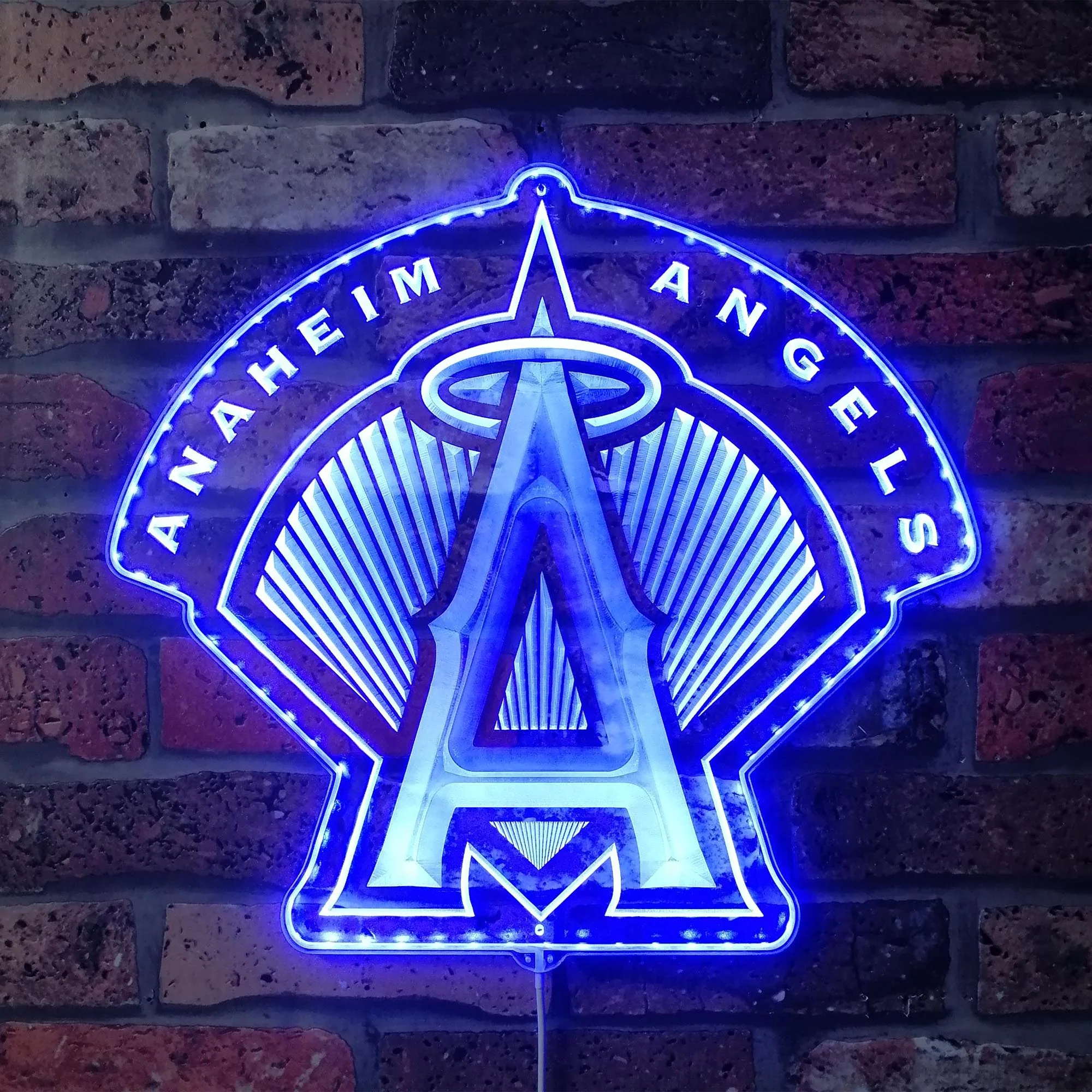 Anaheim Angels (LA) Halo logo Neon LED Sign with Dynamic RGB Colors - Image 4