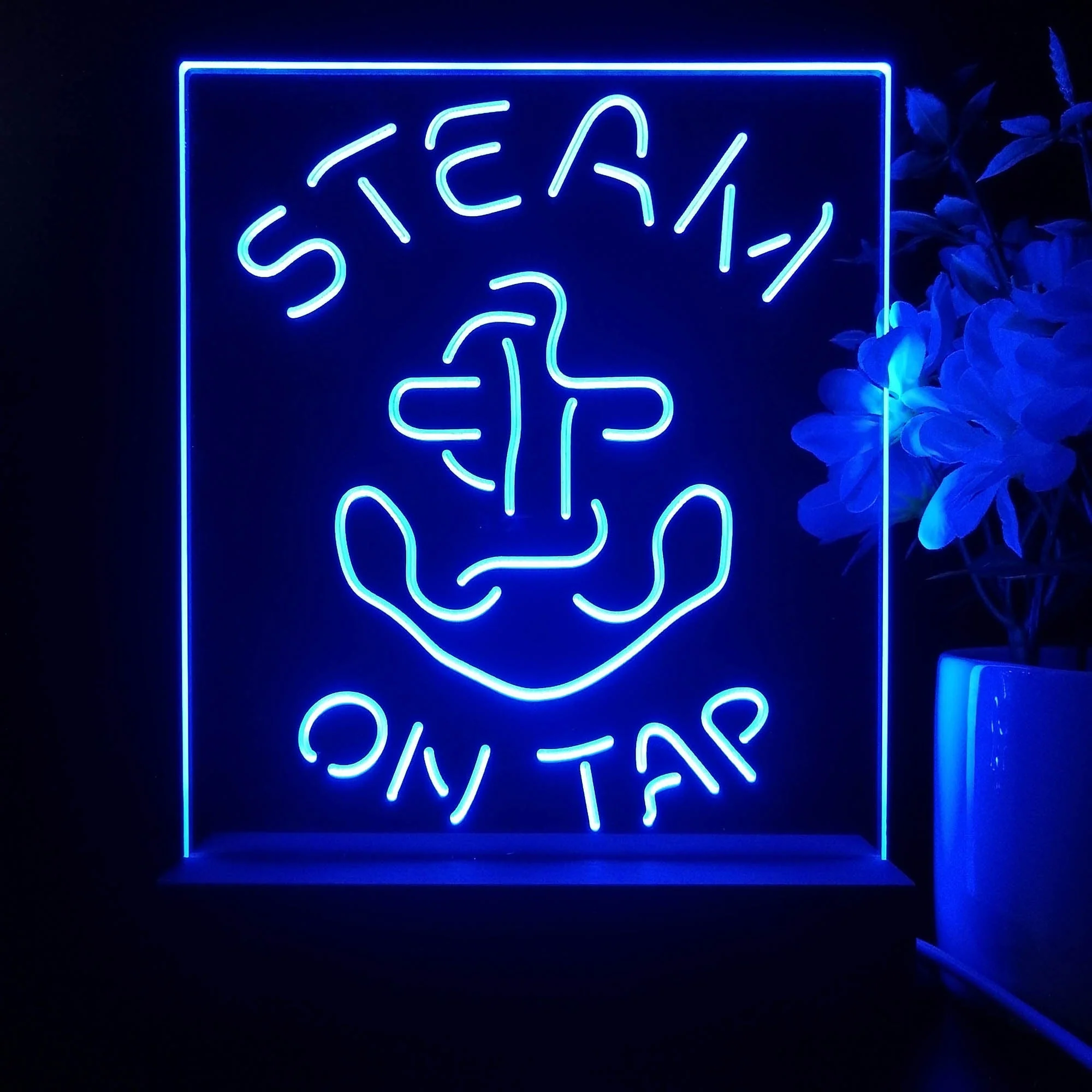 Anchor Steam Beer On Tap Bar Night Light Neon Pub Bar Lamp - Image 4