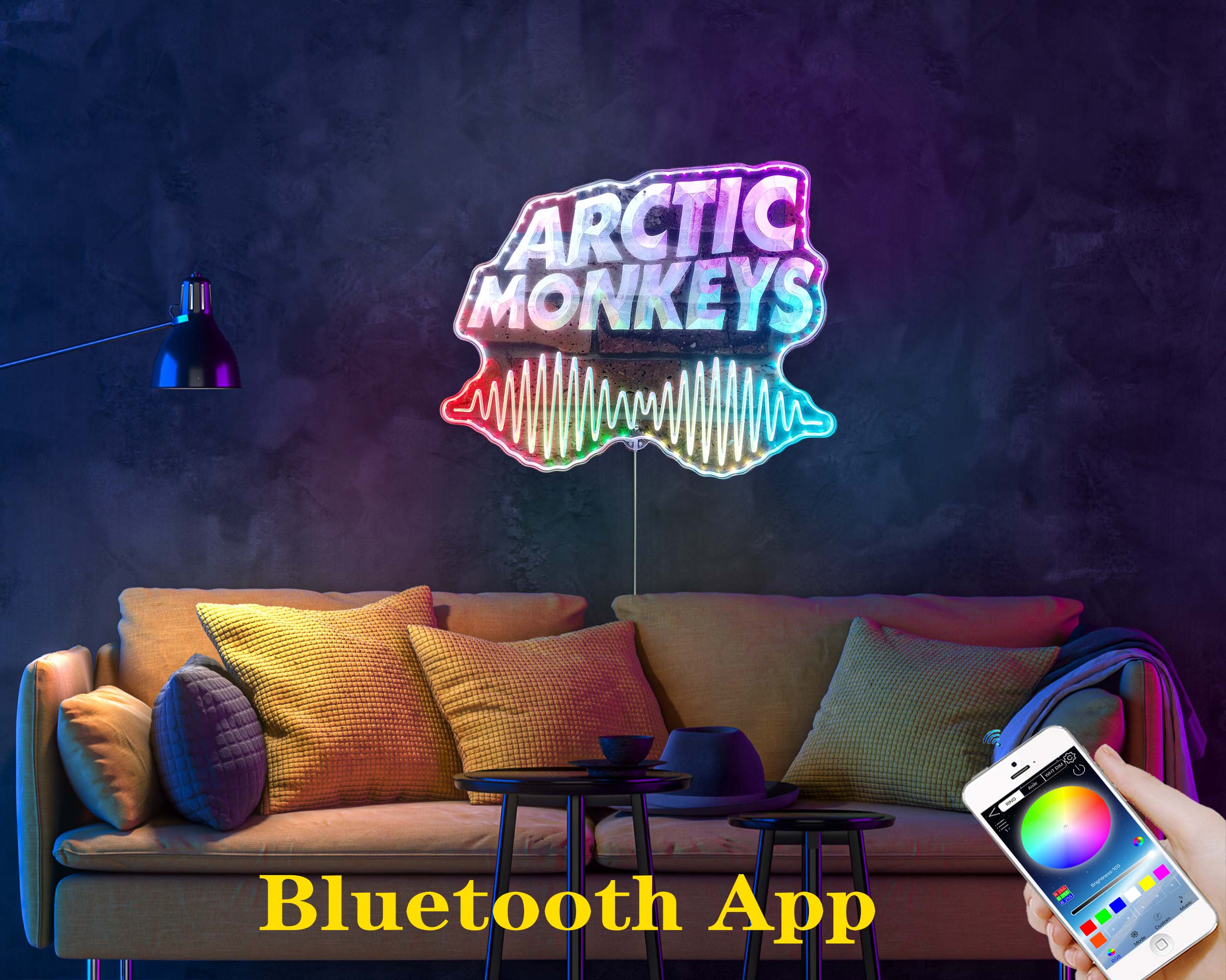 Arctic Monkeys Neon LED Sign with Dynamic RGB Colors - Image 7