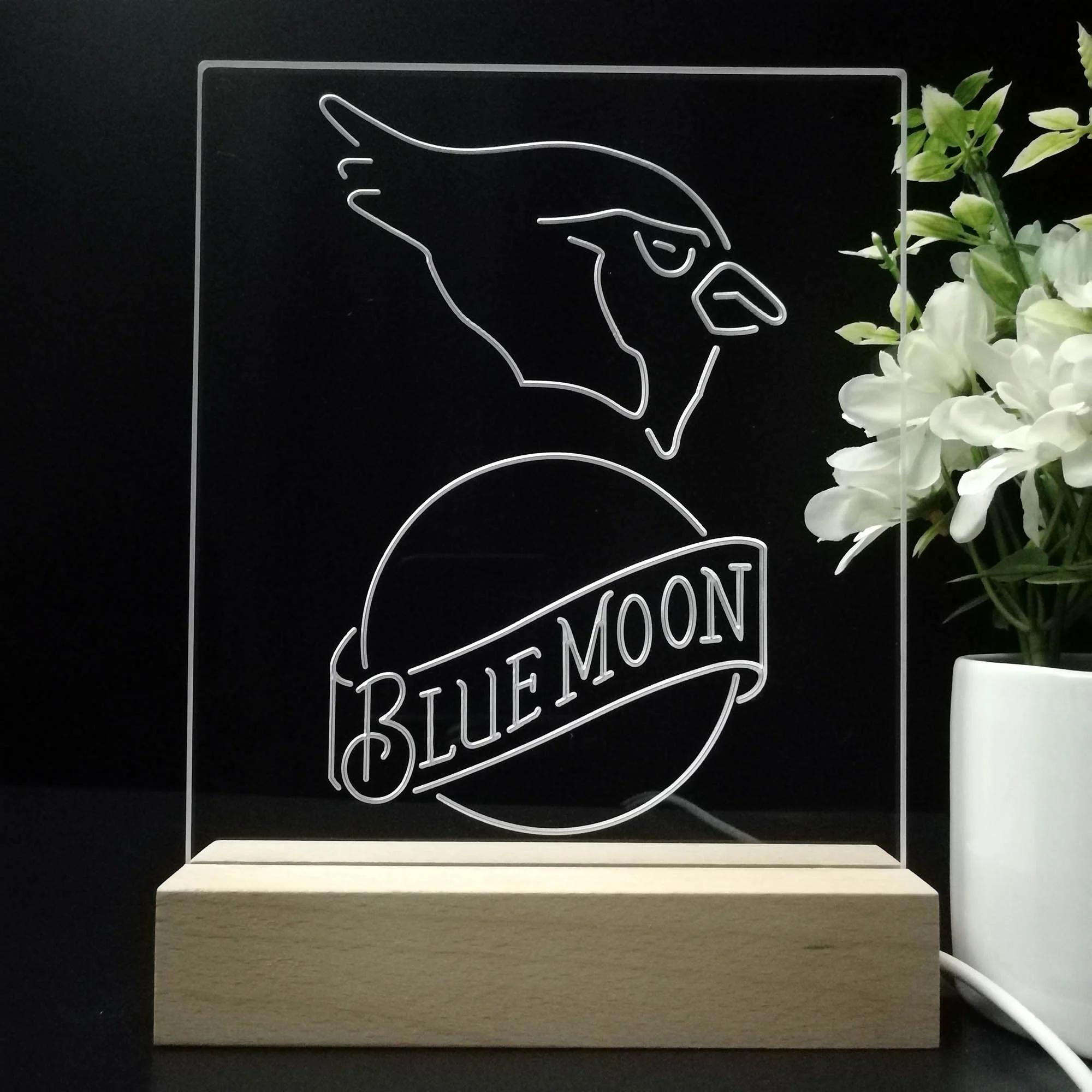 Arizona Cardinals Blue Moon Neon Sign Pub Bar Lamp - Image 8