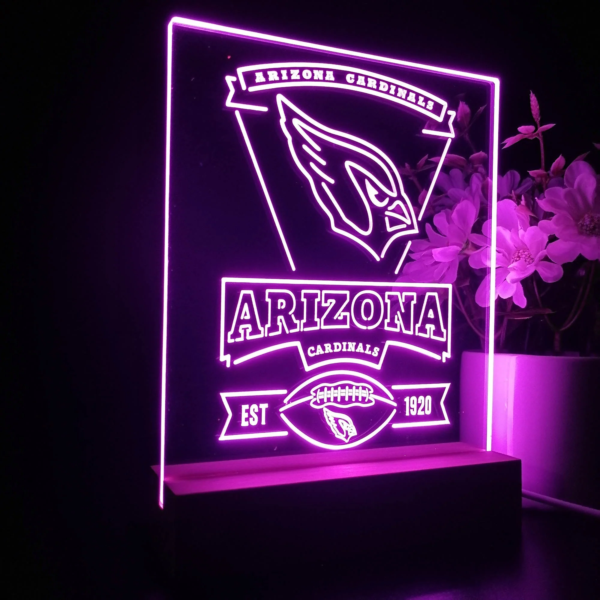 Arizona Cardinals Souvenir Neon Sign Pub Bar Lamp - Image 5