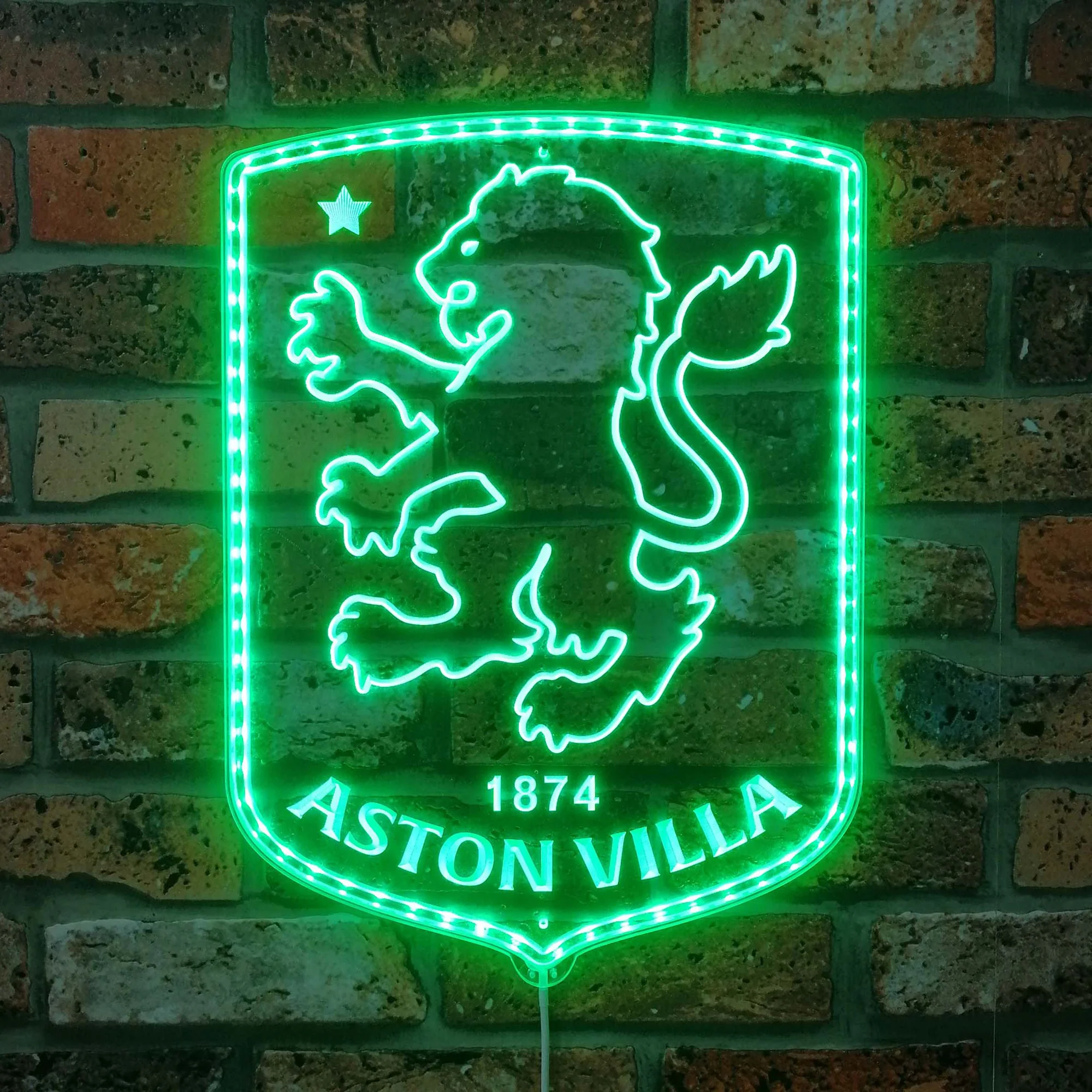 Aston Villa FC Neon LED Sign with Dynamic RGB Colors - Image 6