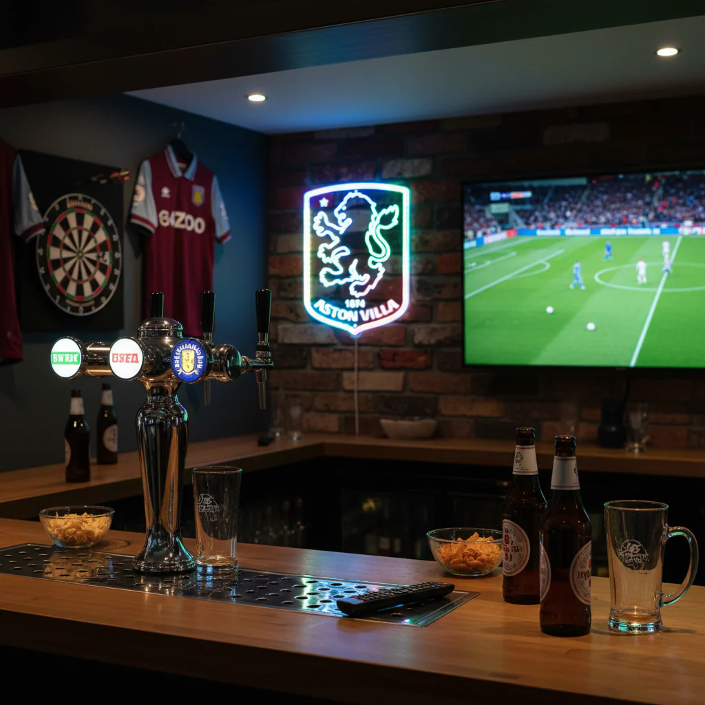 Aston Villa FC Neon LED Sign with Dynamic RGB Colors - Image 8