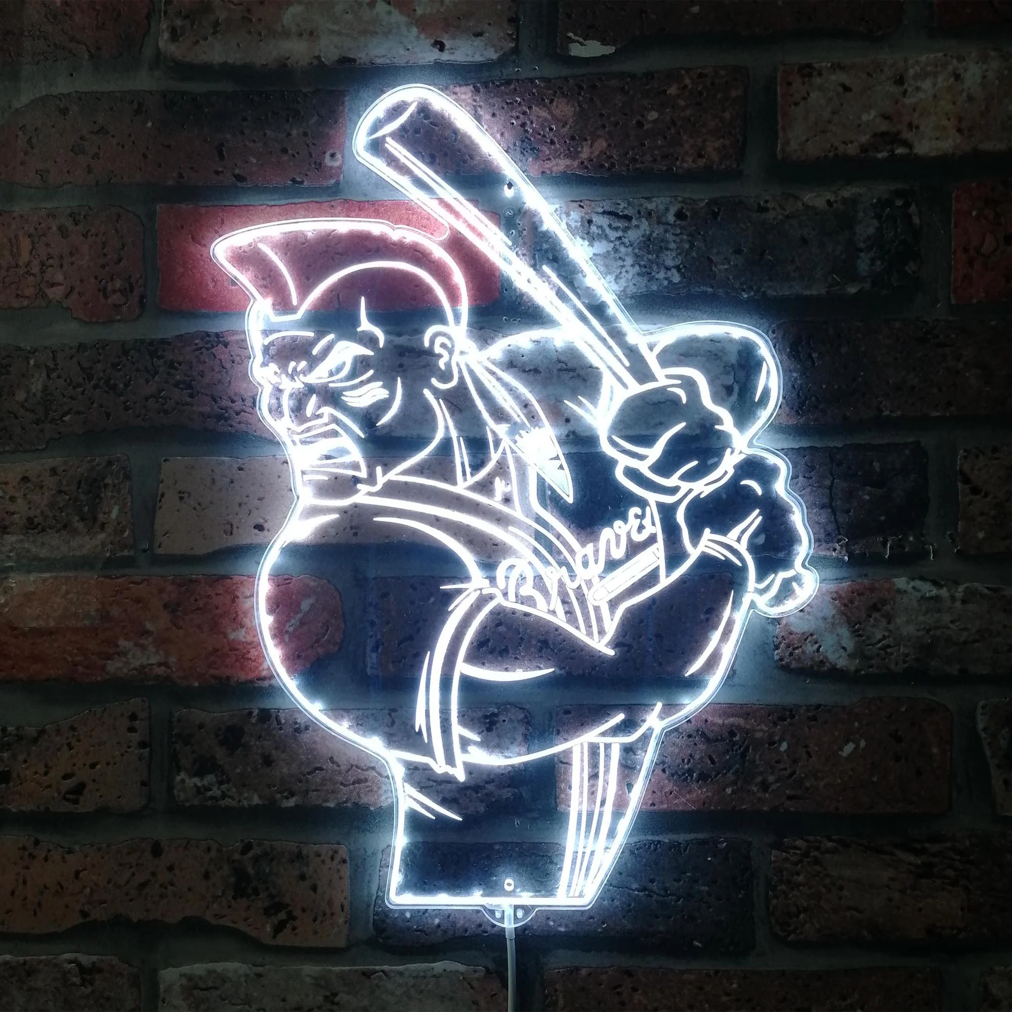 Atlanta Braves Baseball Neon LED Sign with Dynamic RGB Colors - Image 5