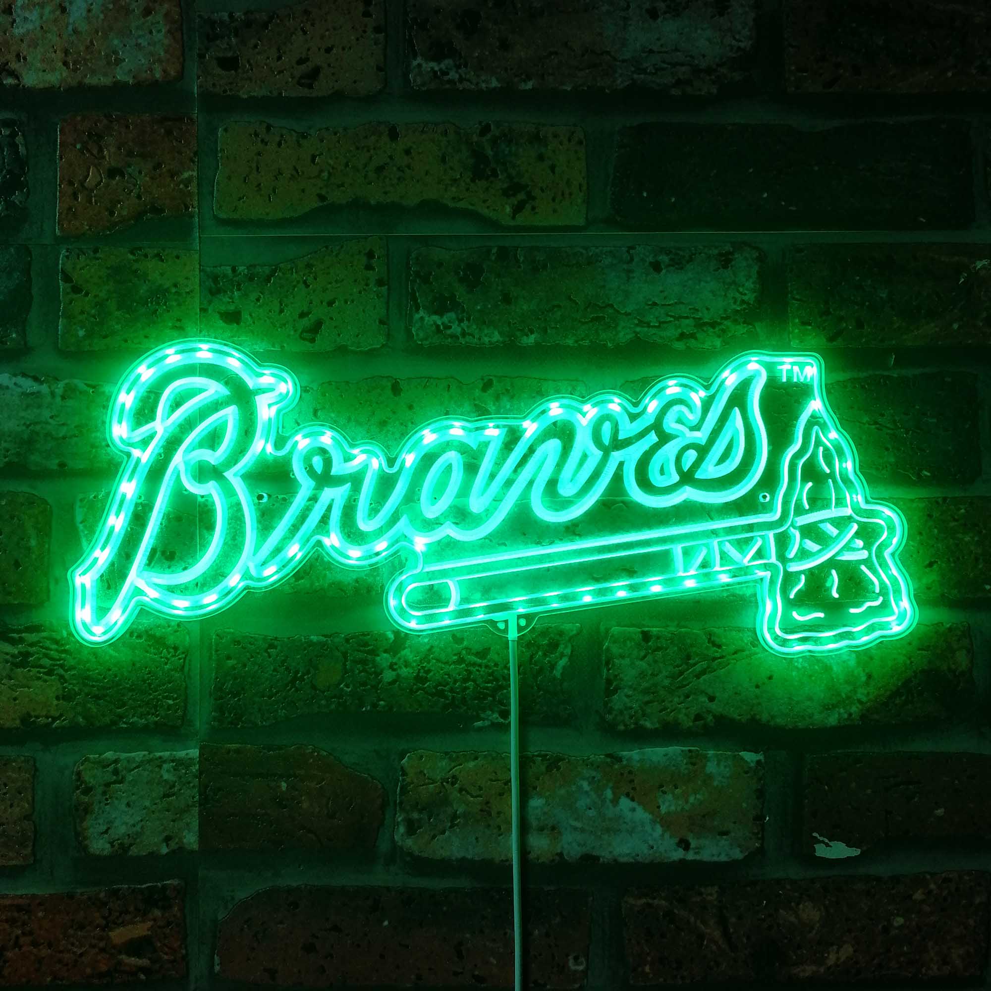 Atlanta Braves Neon LED Sign with Dynamic RGB Colors - Image 6