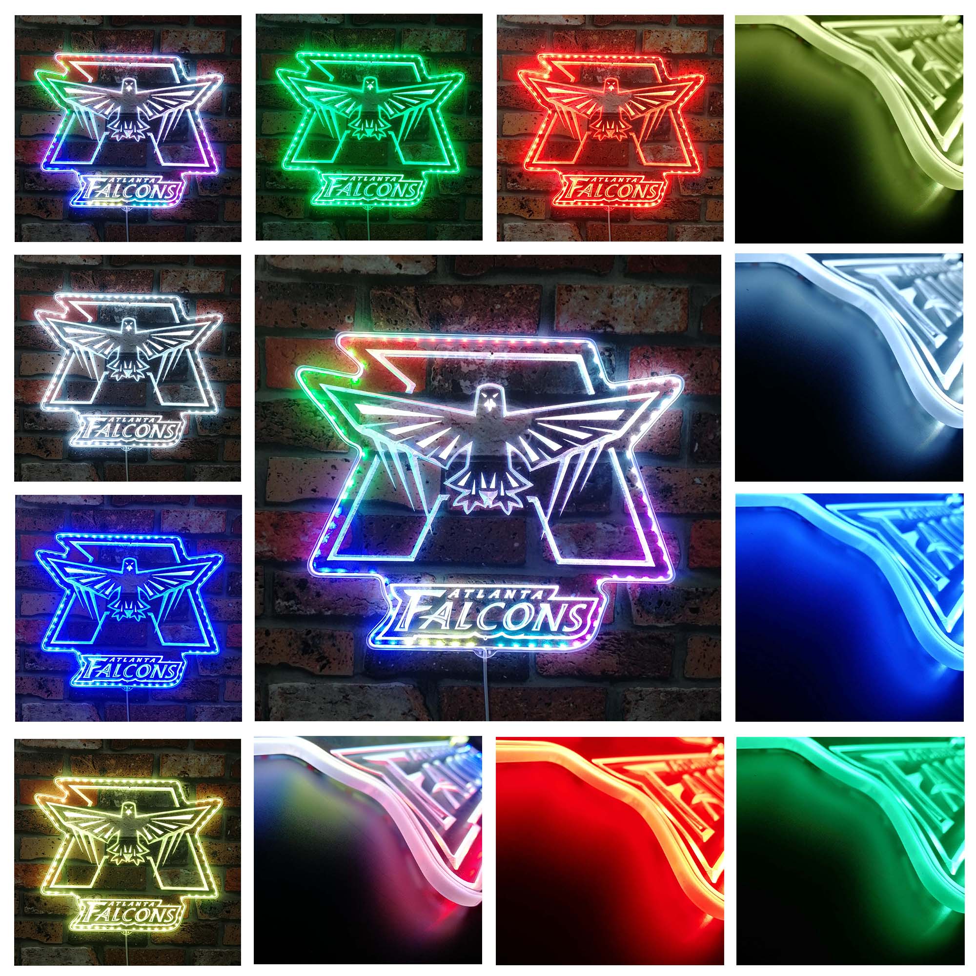 Atlanta Falcons Neon LED Sign with Dynamic RGB Colors - Image 2