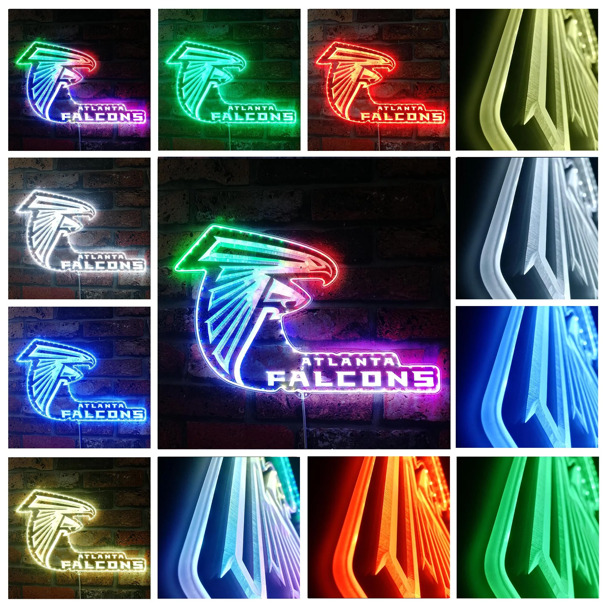 Atlanta Falcons Neon LED Sign with Dynamic RGB Colors - Image 2