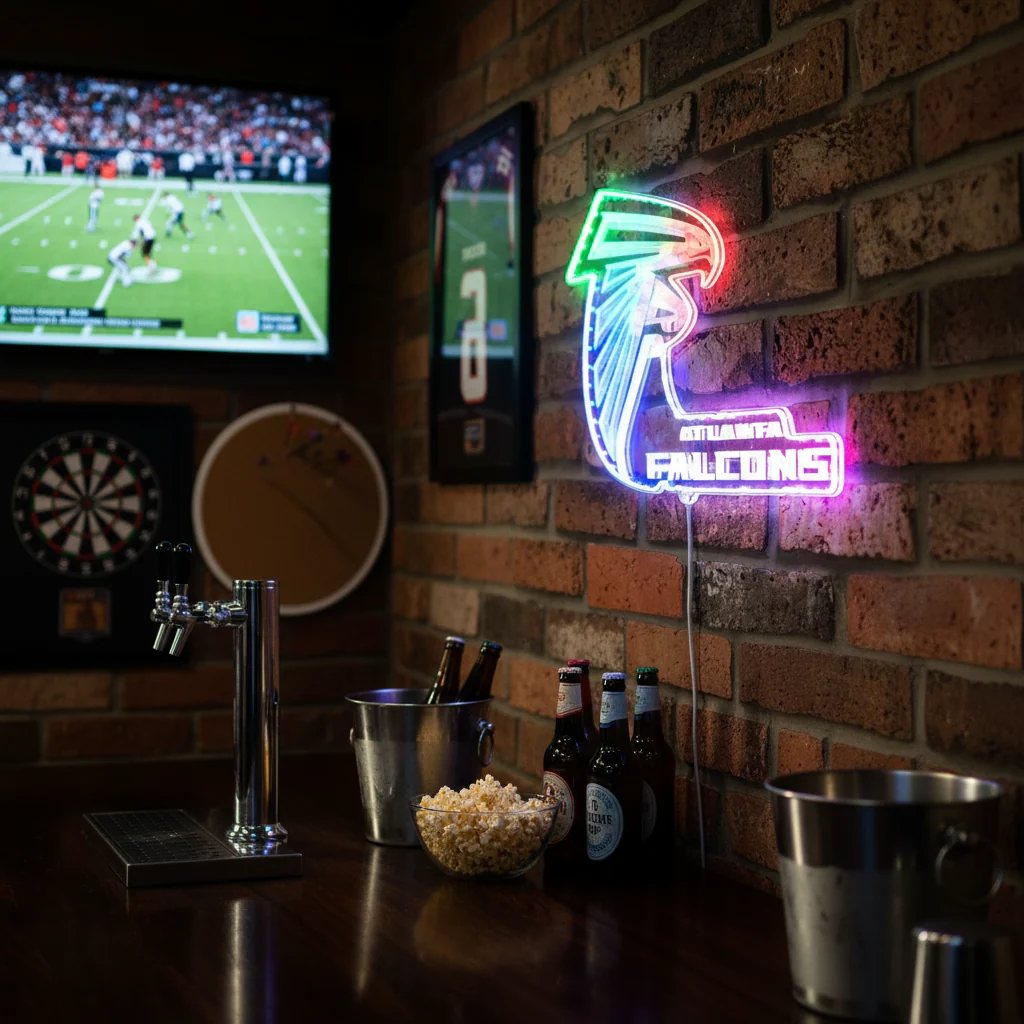 Atlanta Falcons Neon LED Sign with Dynamic RGB Colors - Image 8
