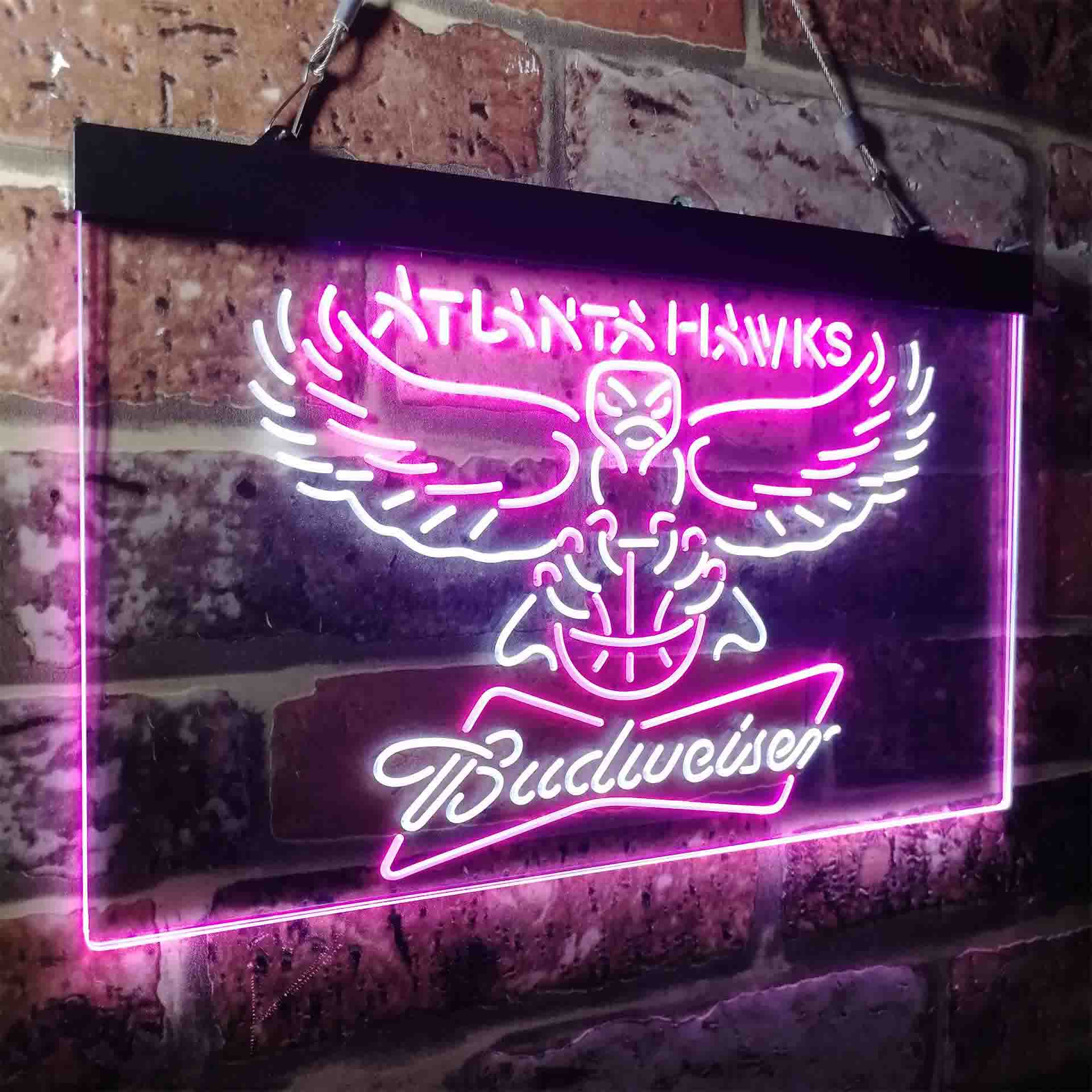 Atlanta Hawks Budweiser Neon-Like LED Sign - Image 20