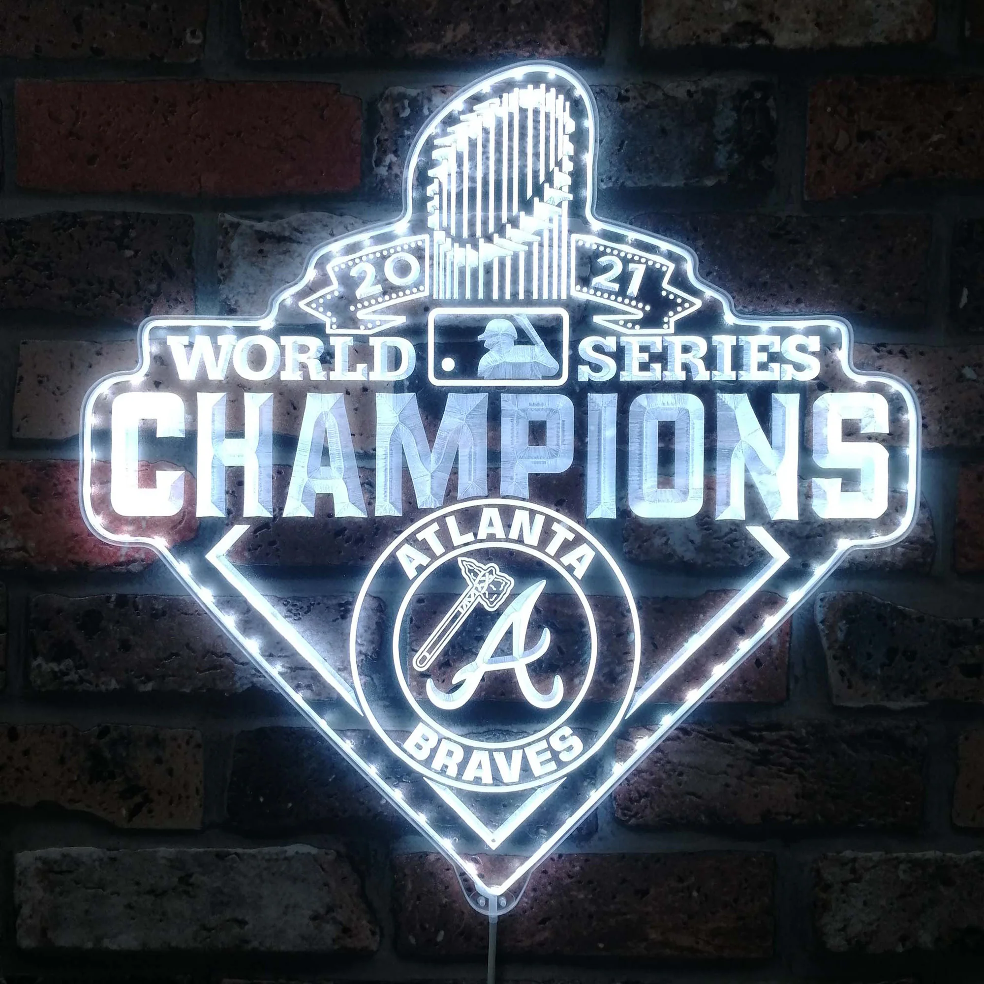 Atlanta Braves 2021 world champions Neon LED Sign with Dynamic RGB Colors - Image 5