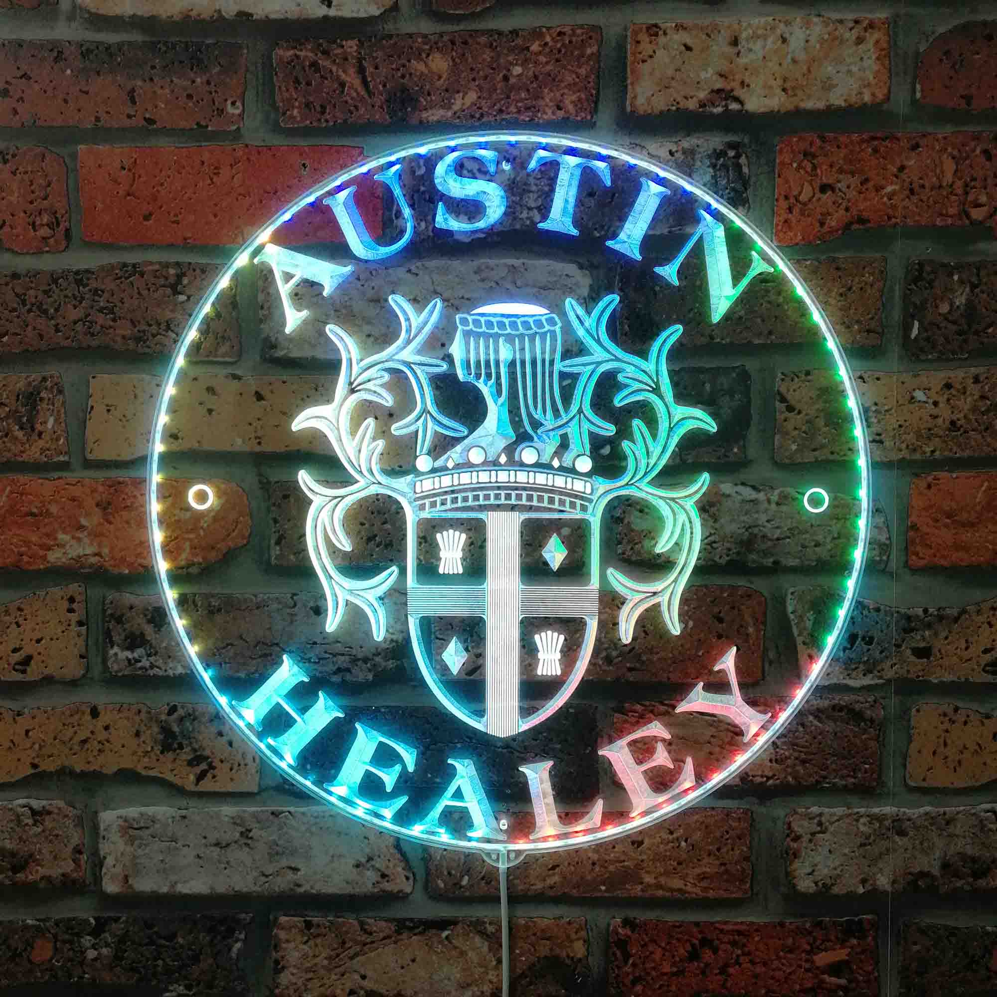 Austin Healey Neon LED Sign with Dynamic RGB Colors