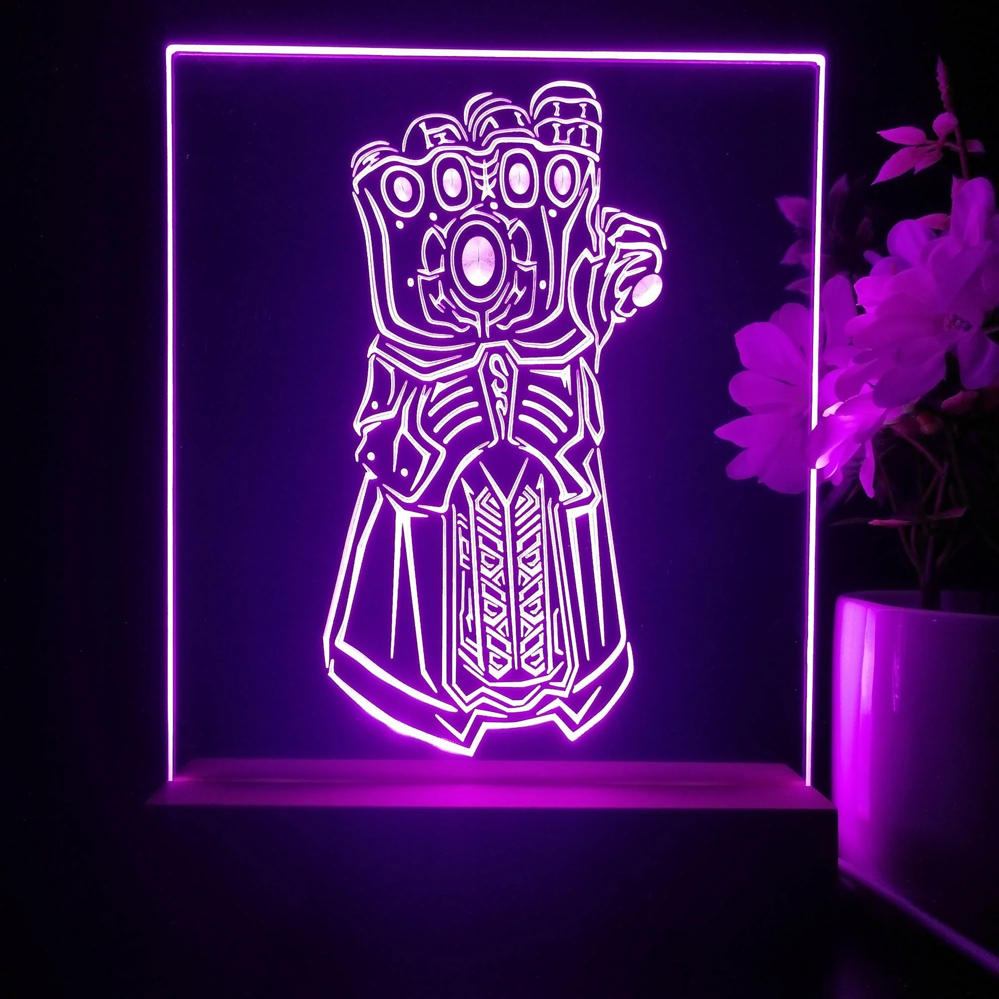 Avengers Infinity War Thanos Glove 3D Illusion Night Light Desk Lamp - Image 3
