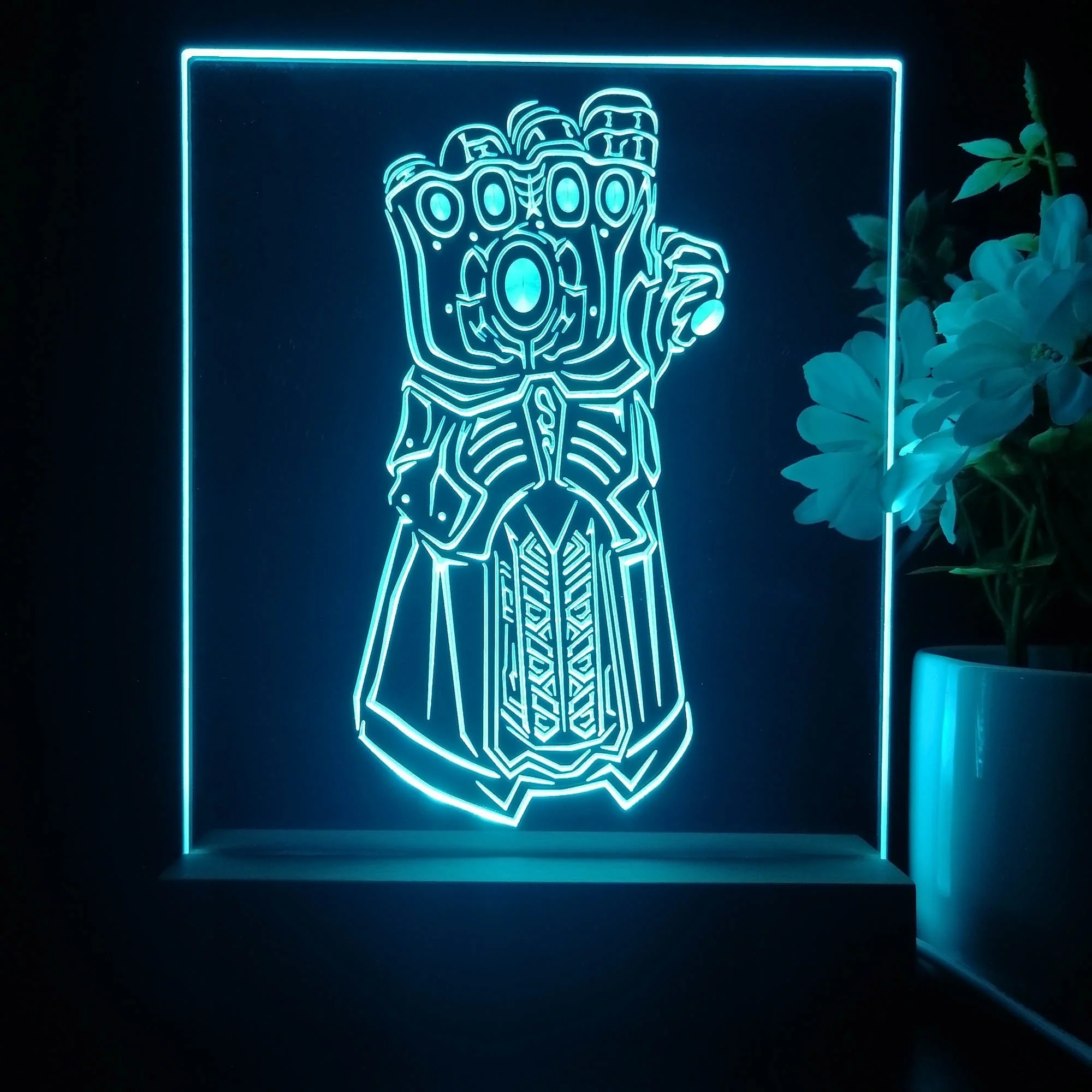 Avengers Infinity War Thanos Glove 3D Illusion Night Light Desk Lamp - Image 4