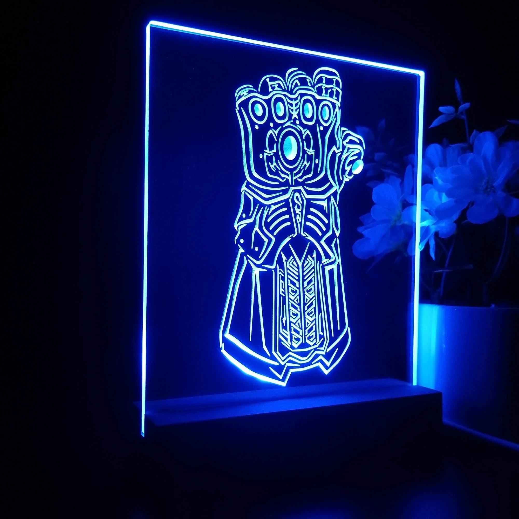 Avengers Infinity War Thanos Glove 3D Illusion Night Light Desk Lamp - Image 6