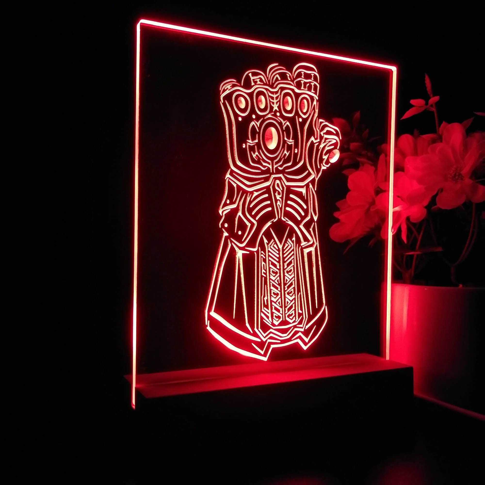 Avengers Infinity War Thanos Glove 3D Illusion Night Light Desk Lamp - Image 7