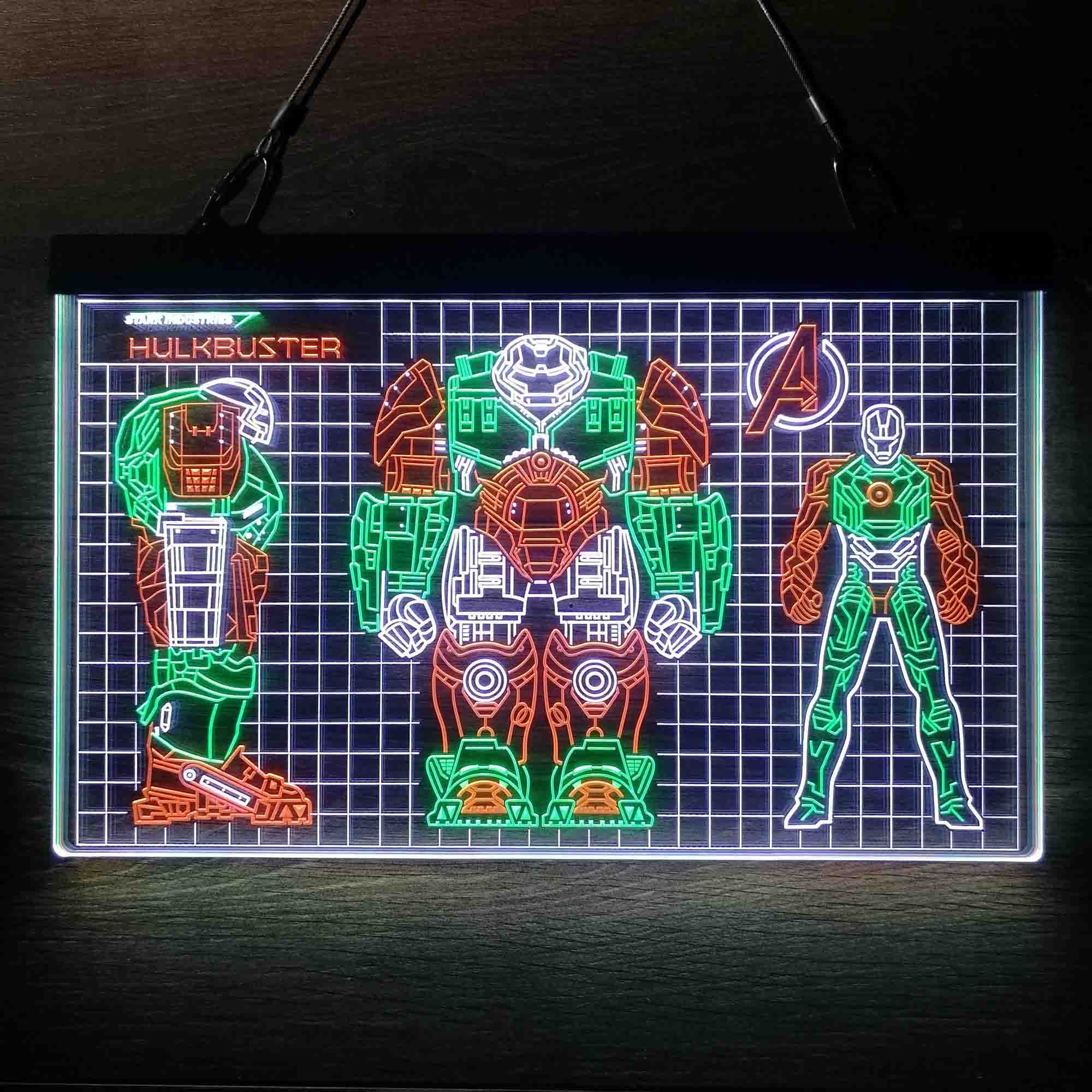 Avengers Marvels Iron Man HulkBuster Neon LED Sign 3 Colors - Image 3