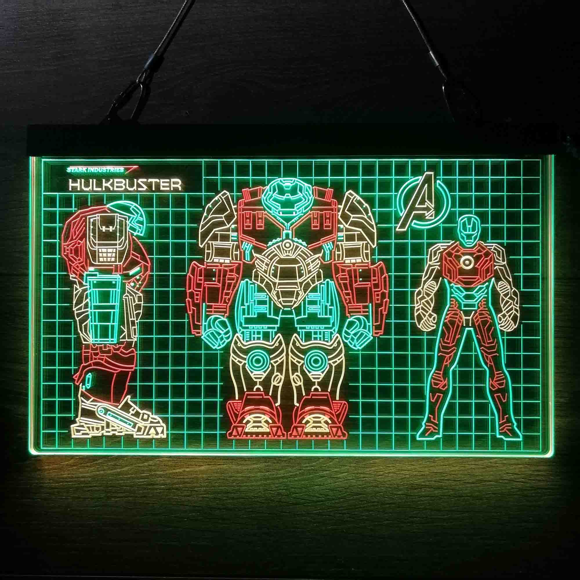 Avengers Marvels Iron Man HulkBuster Neon LED Sign 3 Colors - Image 4