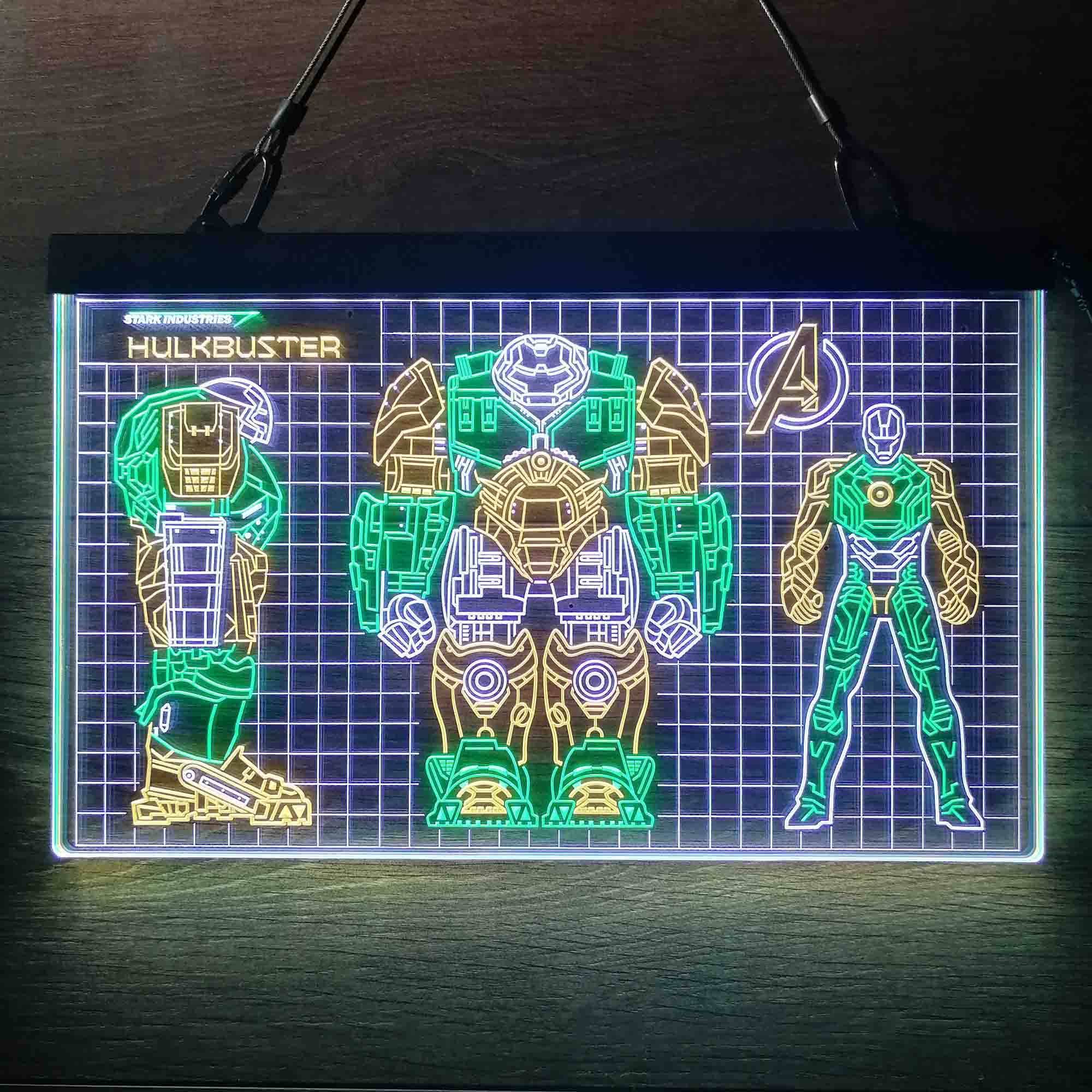 Avengers Marvels Iron Man HulkBuster Neon LED Sign 3 Colors - Image 8