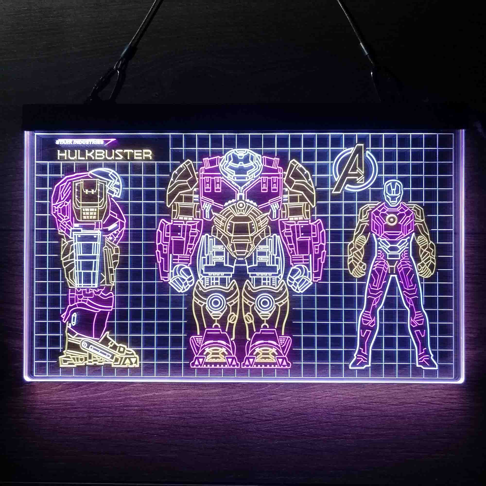 Avengers Marvels Iron Man HulkBuster Neon LED Sign 3 Colors - Image 9