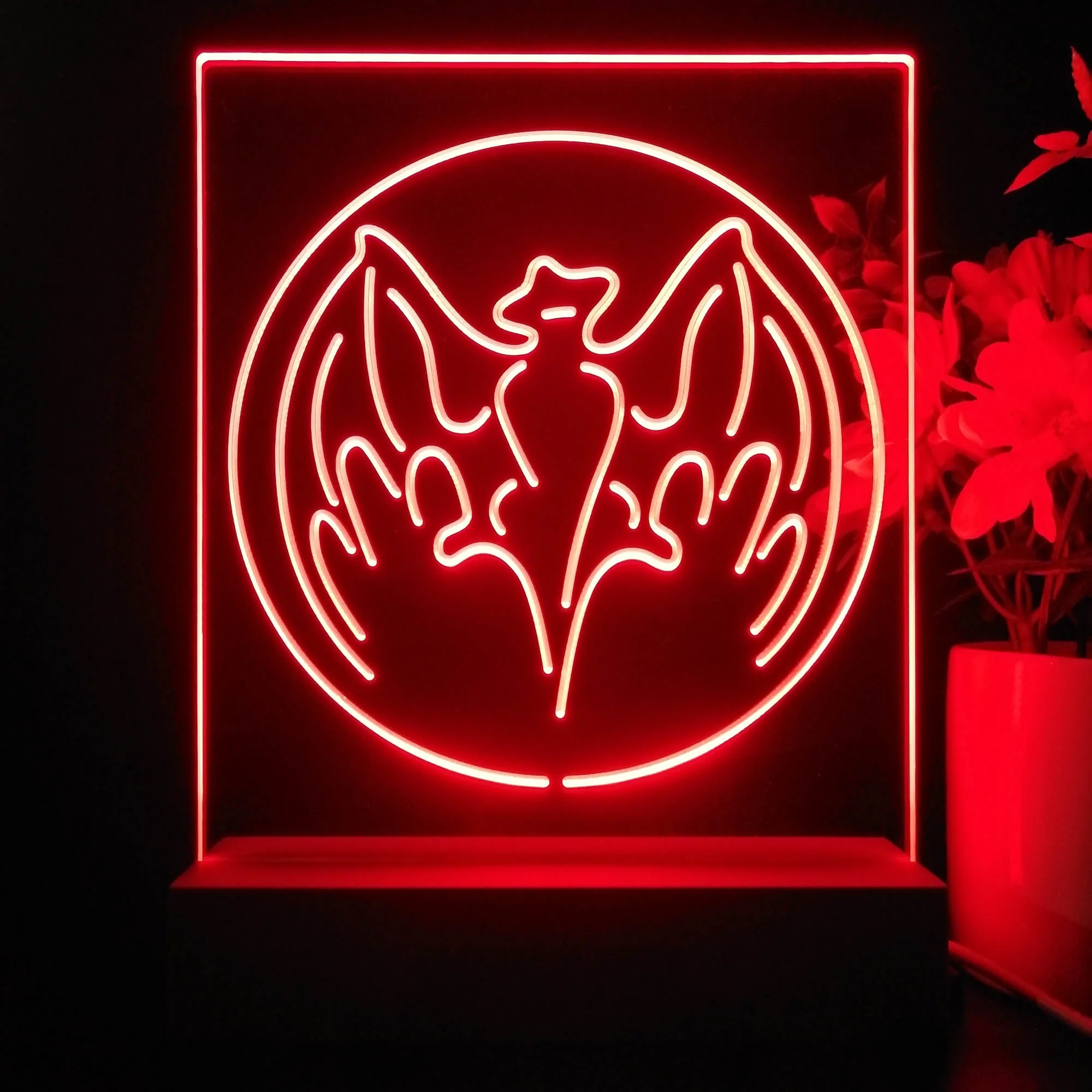 Bacardi Bat Beer Bar 3D Illusion Night Light Desk Lamp - Image 4