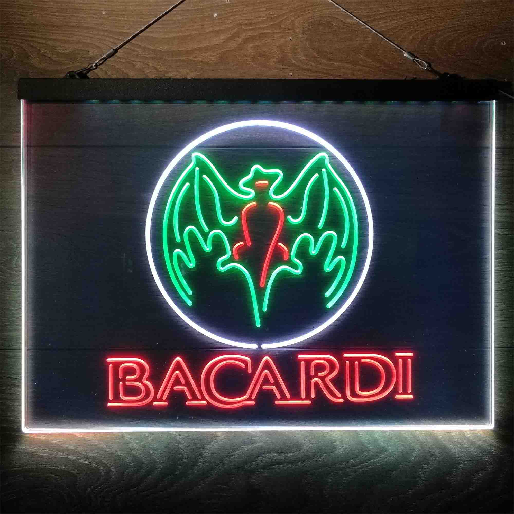 Bacardi Bat Man Cave  Neon 3-Color LED Sign - Image 10