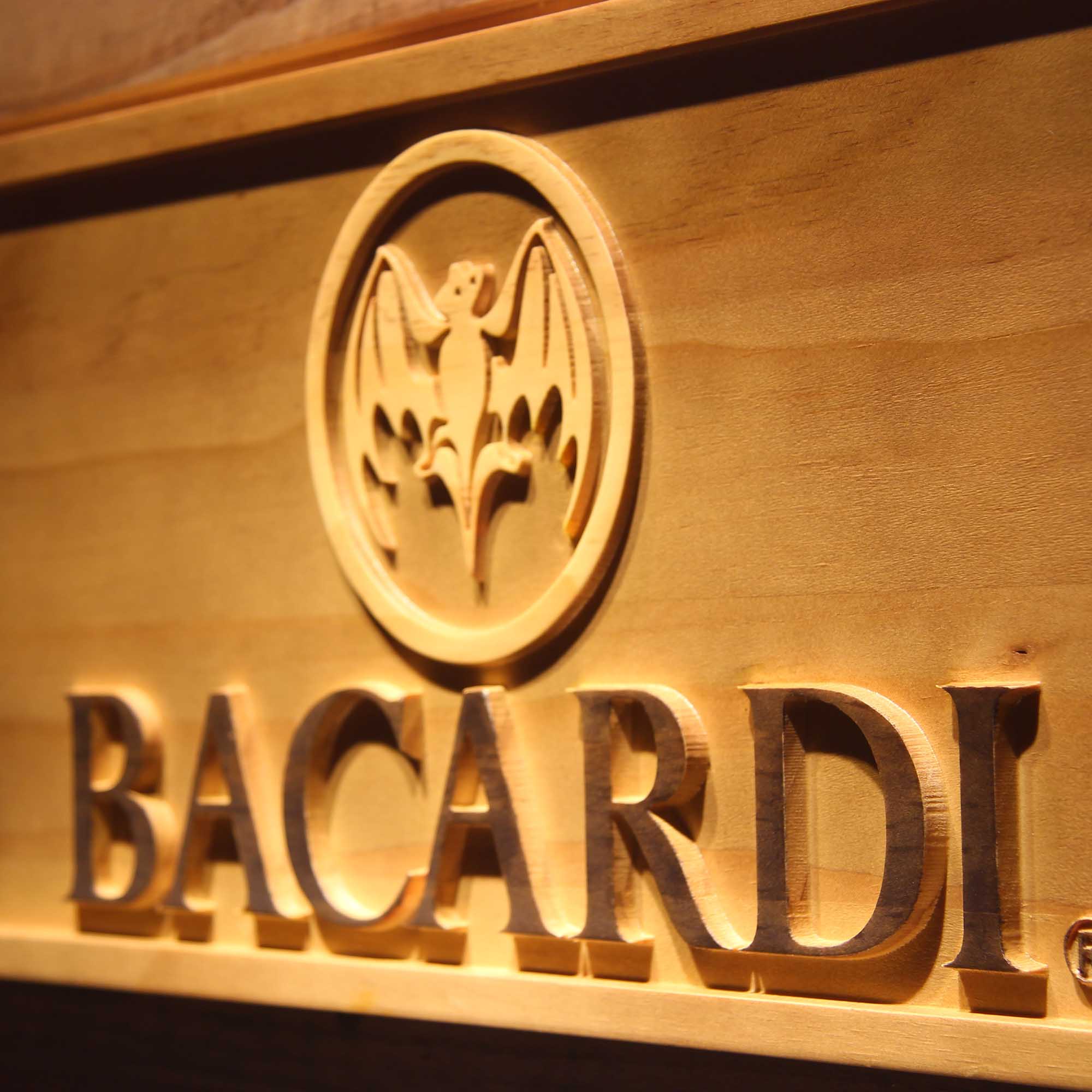 Bacardi 3D Solid Wooden Craving Sign - Image 6