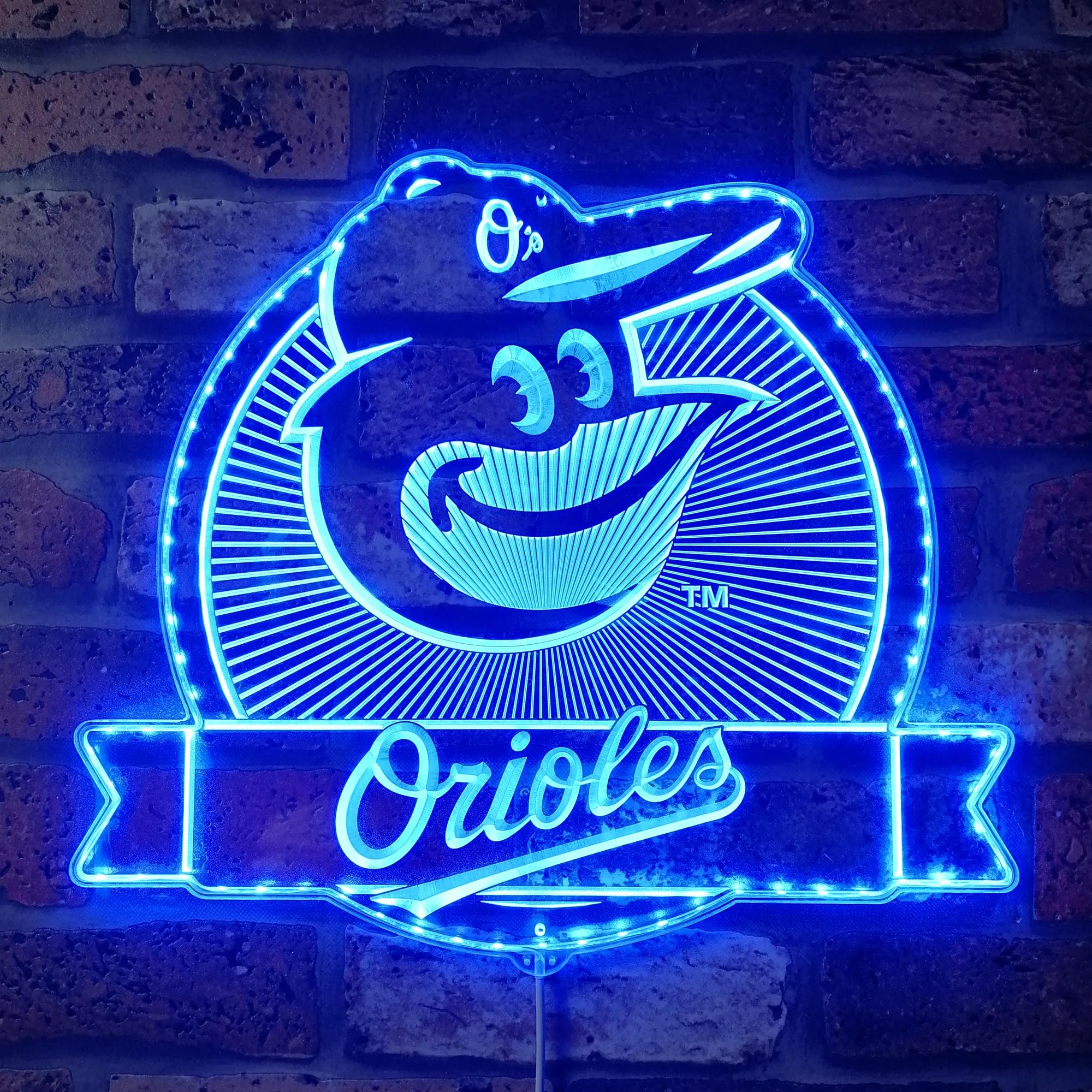 Baltimore Orioles Neon LED Sign with Dynamic RGB Colors - Image 4