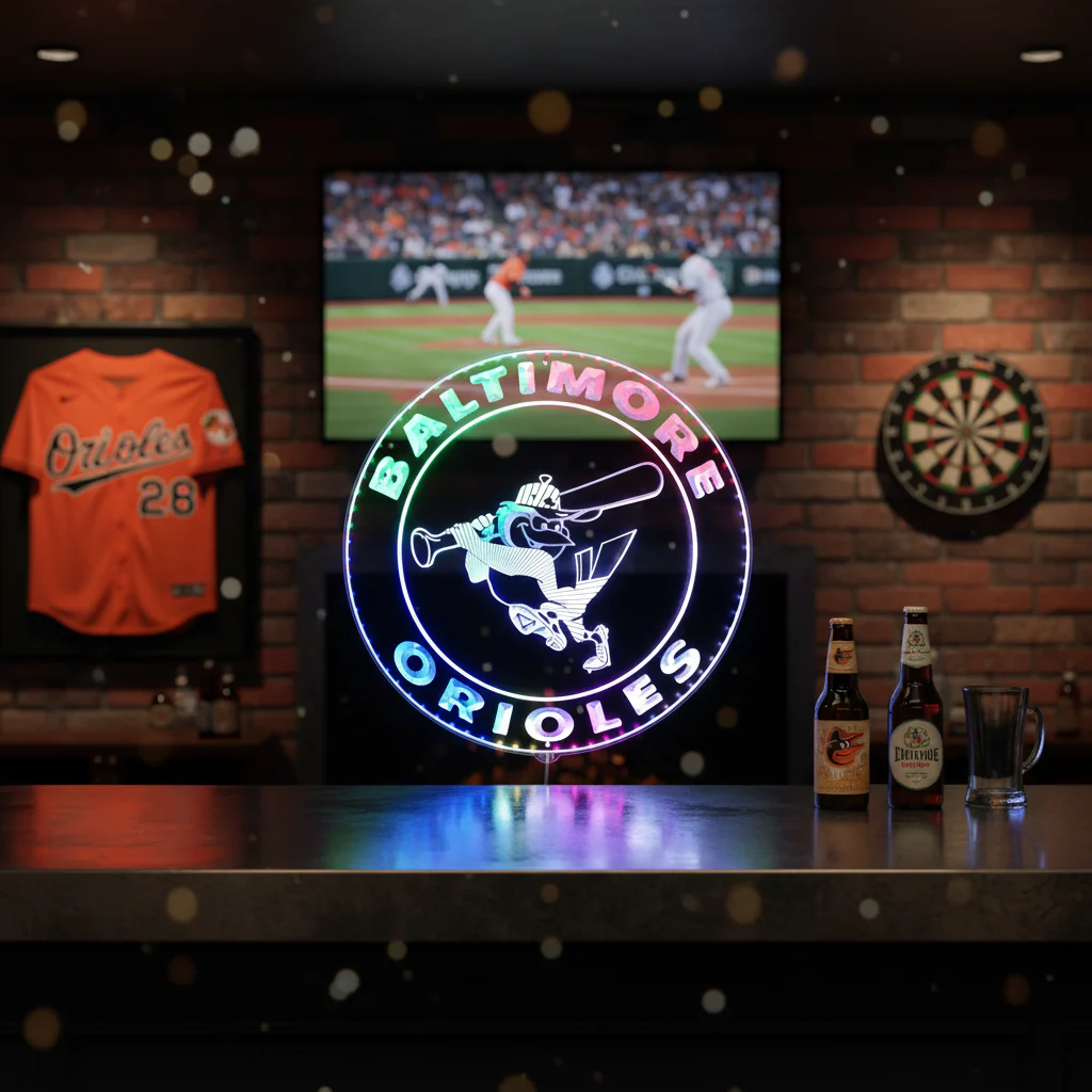 Baltimore Orioles Neon LED Sign with Dynamic RGB Colors - Image 8