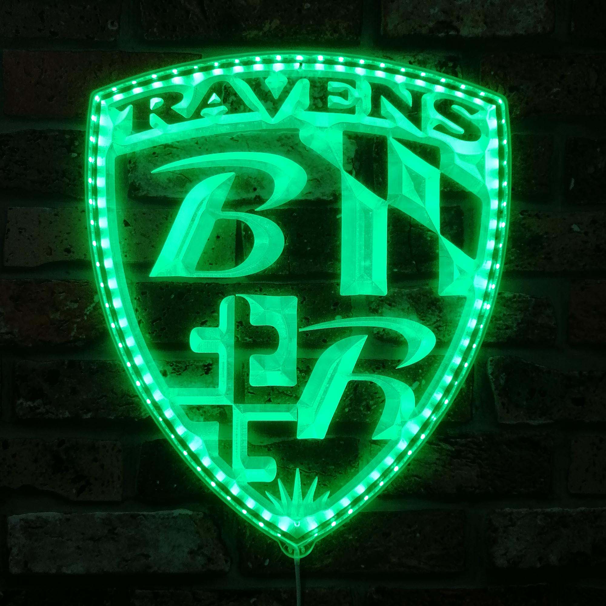 Baltimore Ravens Bar Neon LED Sign with Dynamic RGB Colors - Image 6