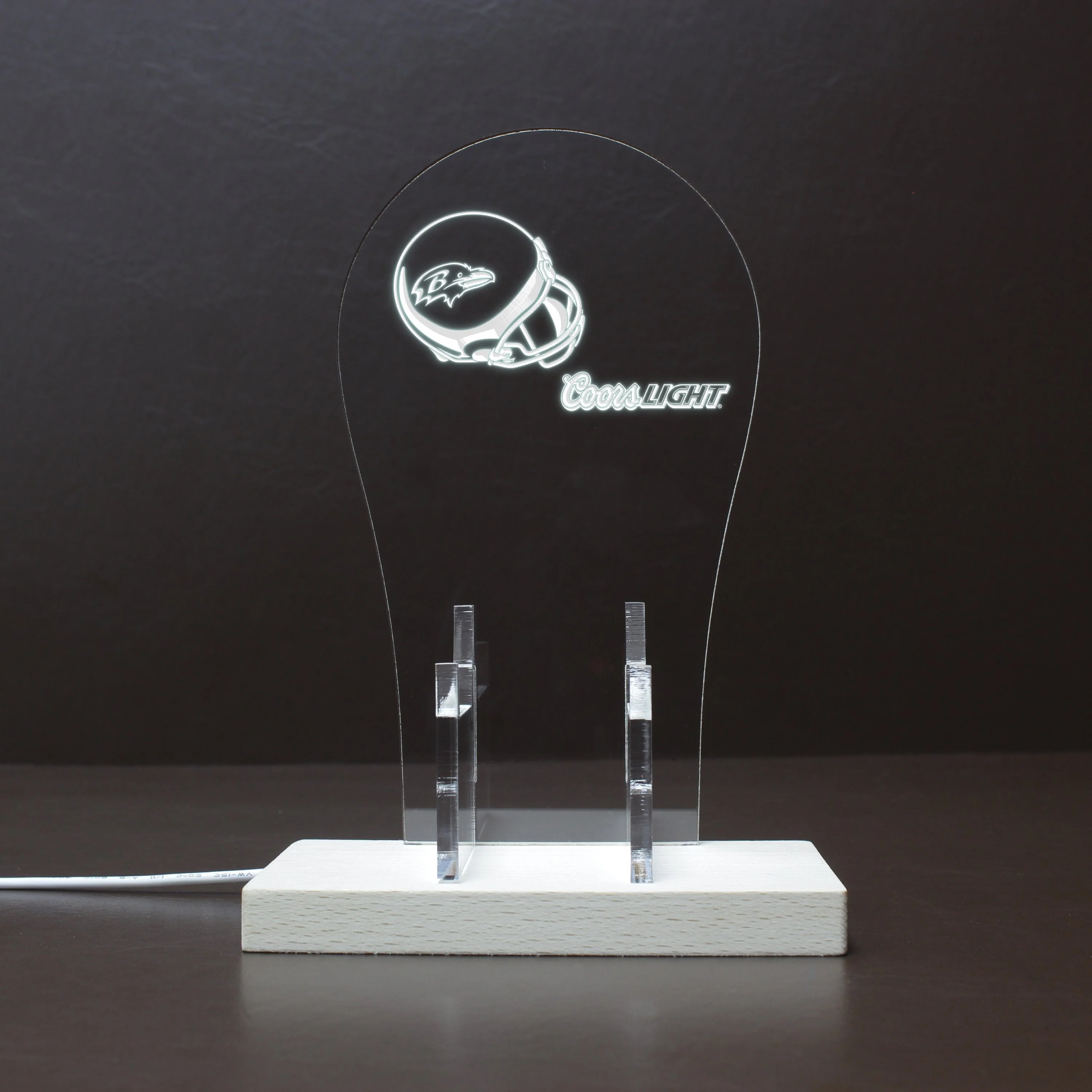 Baltimore Ravens Helmet Logo LED Gaming Headset Controller Stand - Image 10