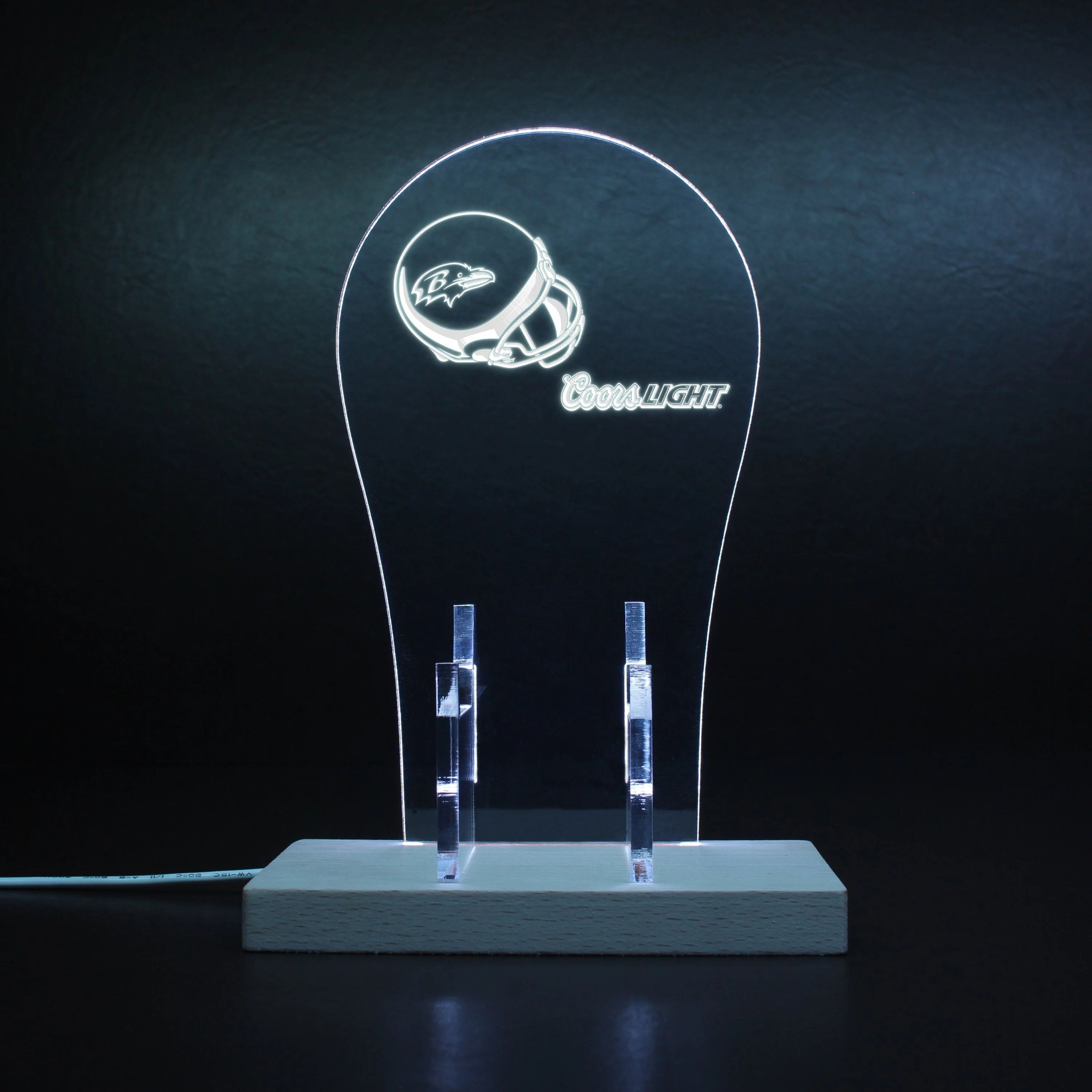 Baltimore Ravens Helmet Logo LED Gaming Headset Controller Stand - Image 5