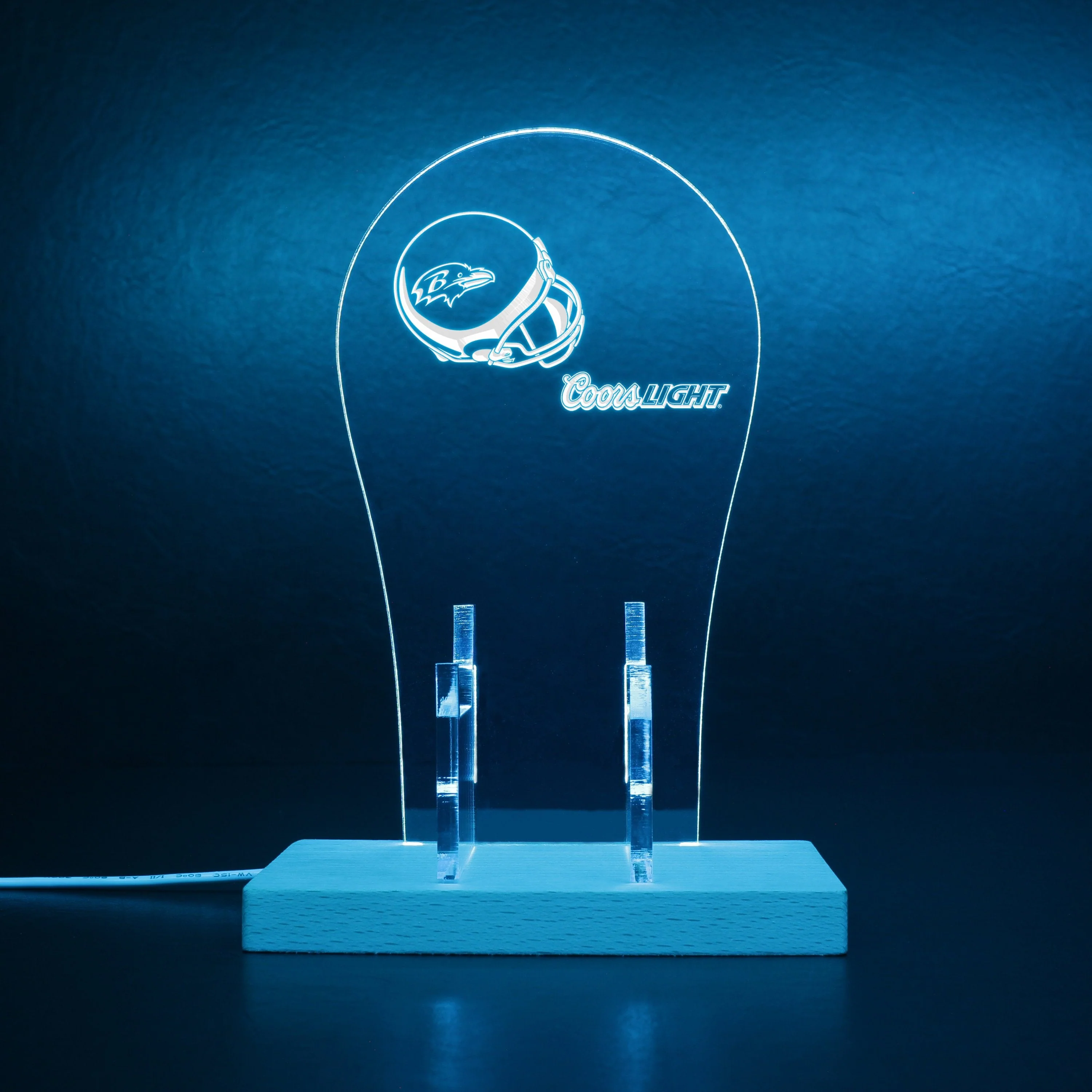 Baltimore Ravens Helmet Logo LED Gaming Headset Controller Stand - Image 7